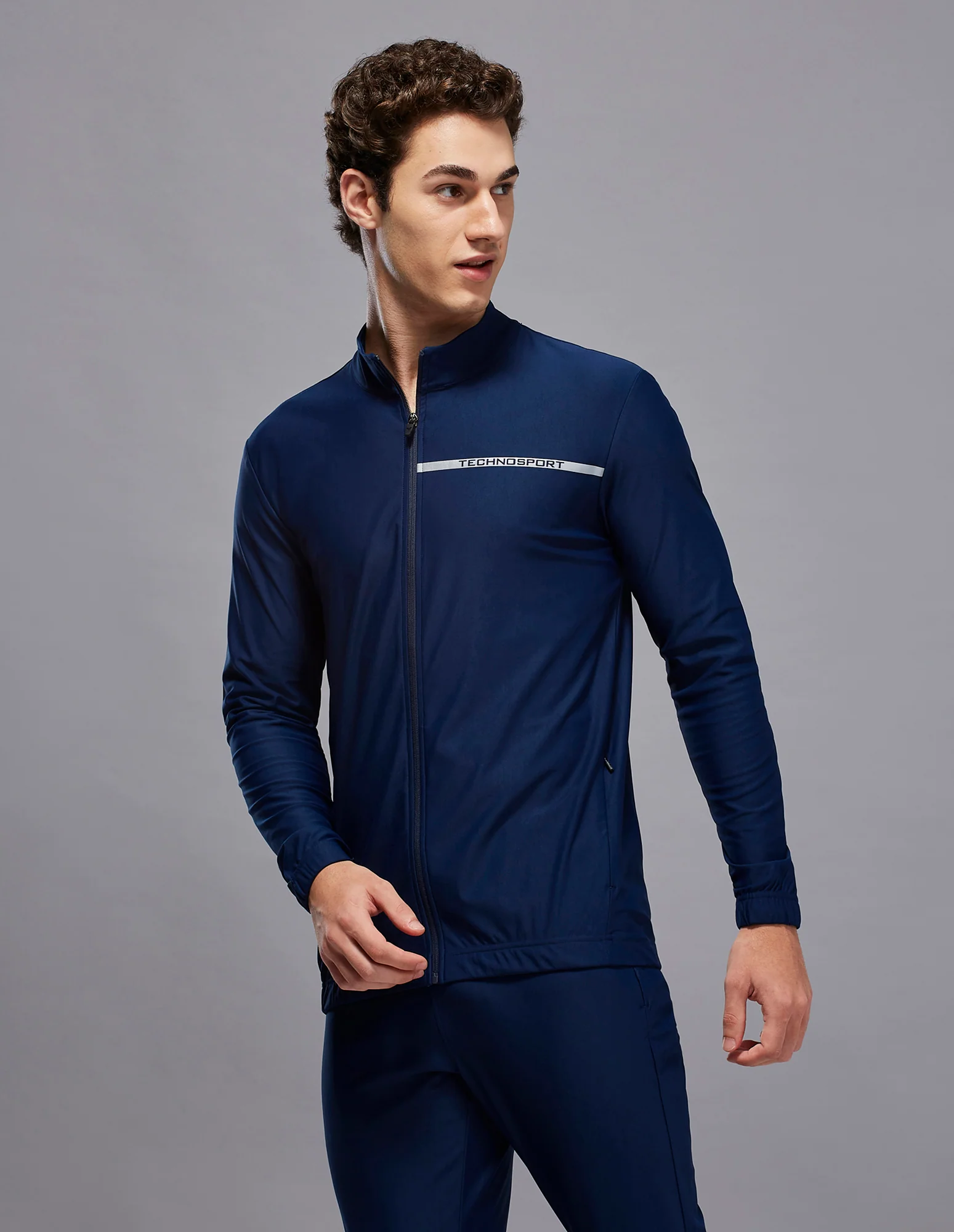 Men Solid Slim Fit Mock Tracksuits with DURACOOL+ - Image 6