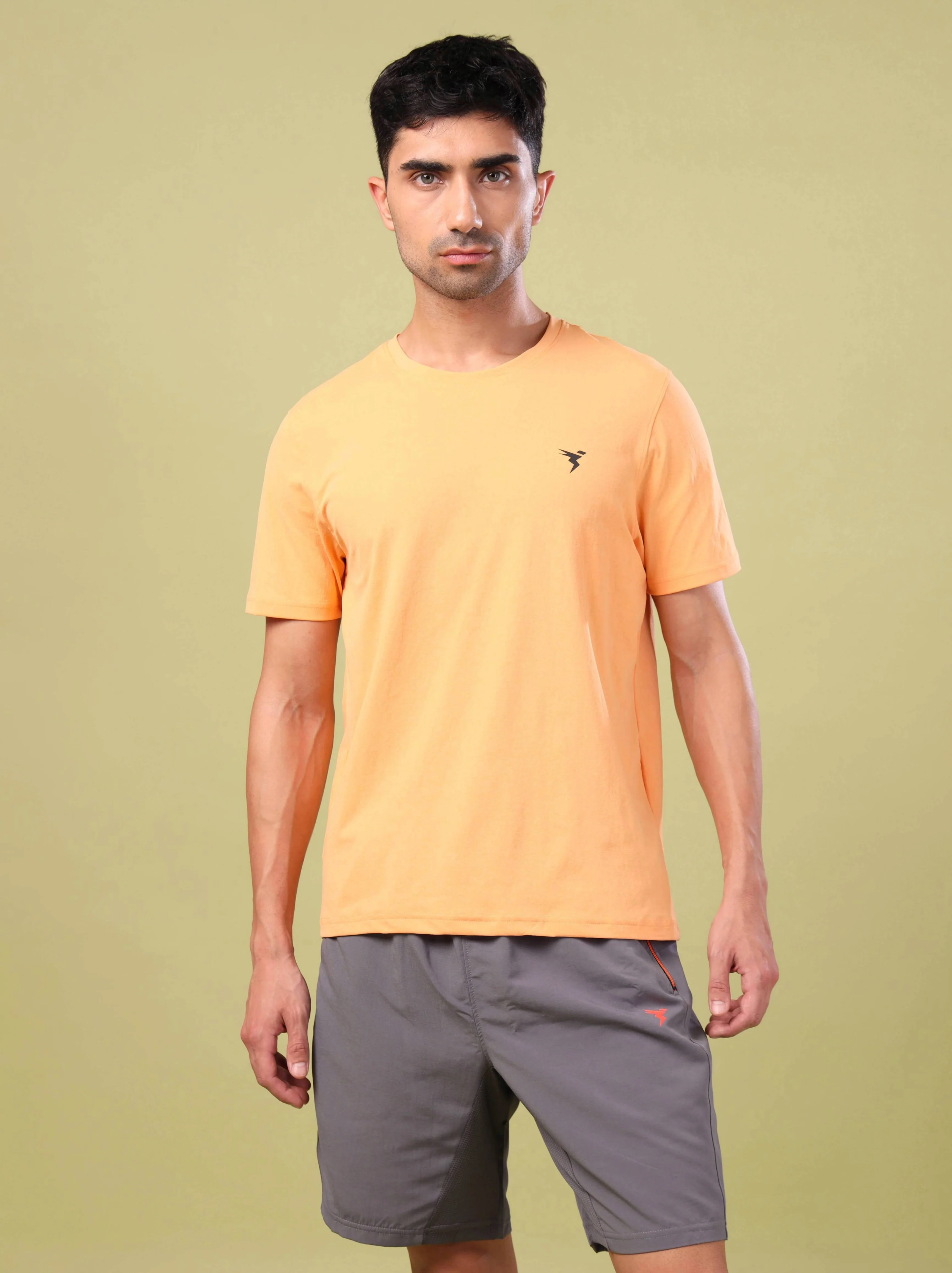 Men Solid Slim Fit pack of 2 Crew Neck T-shirt with COTFLEX - Image 2