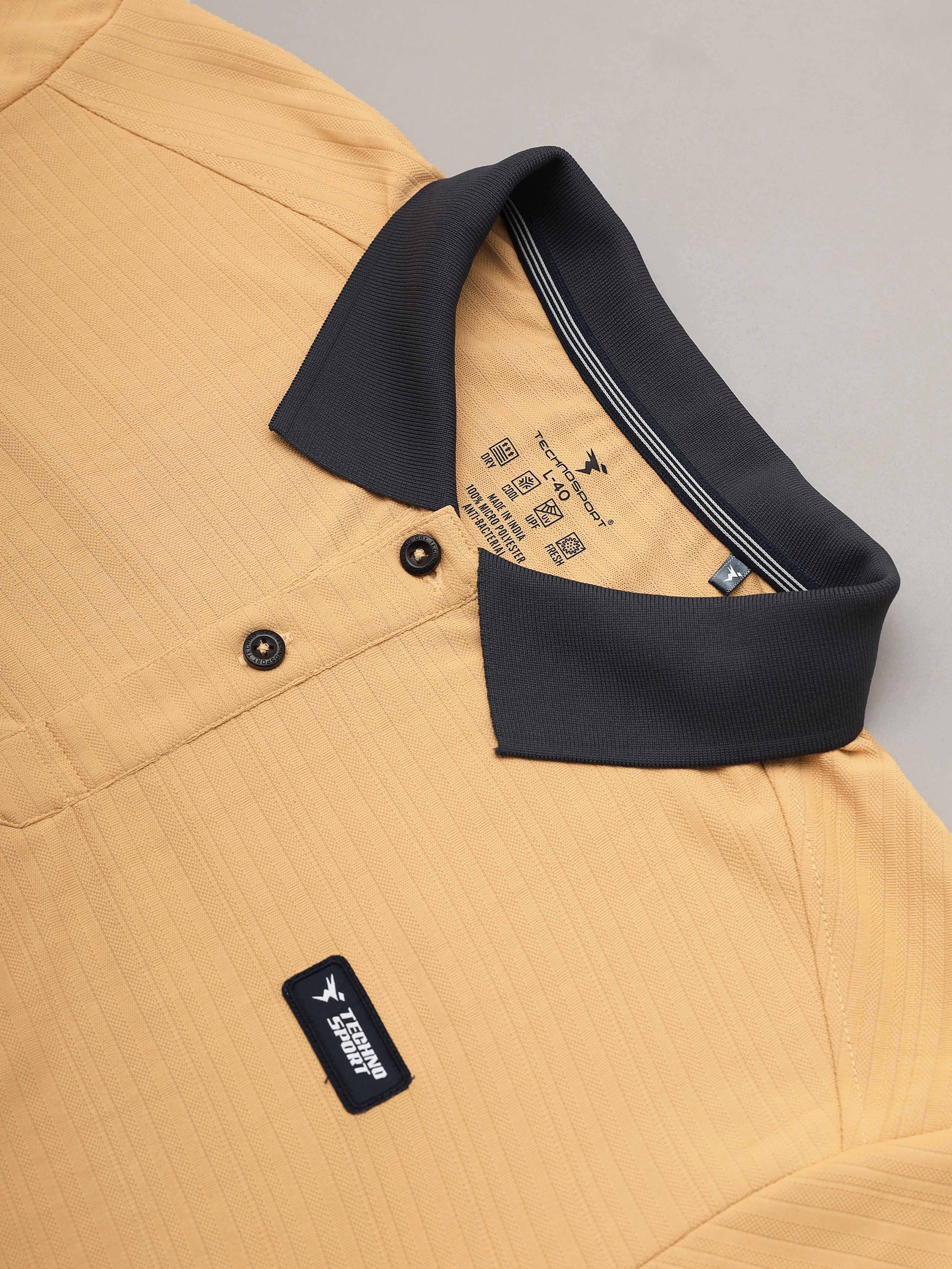 Men Solid Slim Fit Polo Sports T-shirt with MATPIQ - Image 7