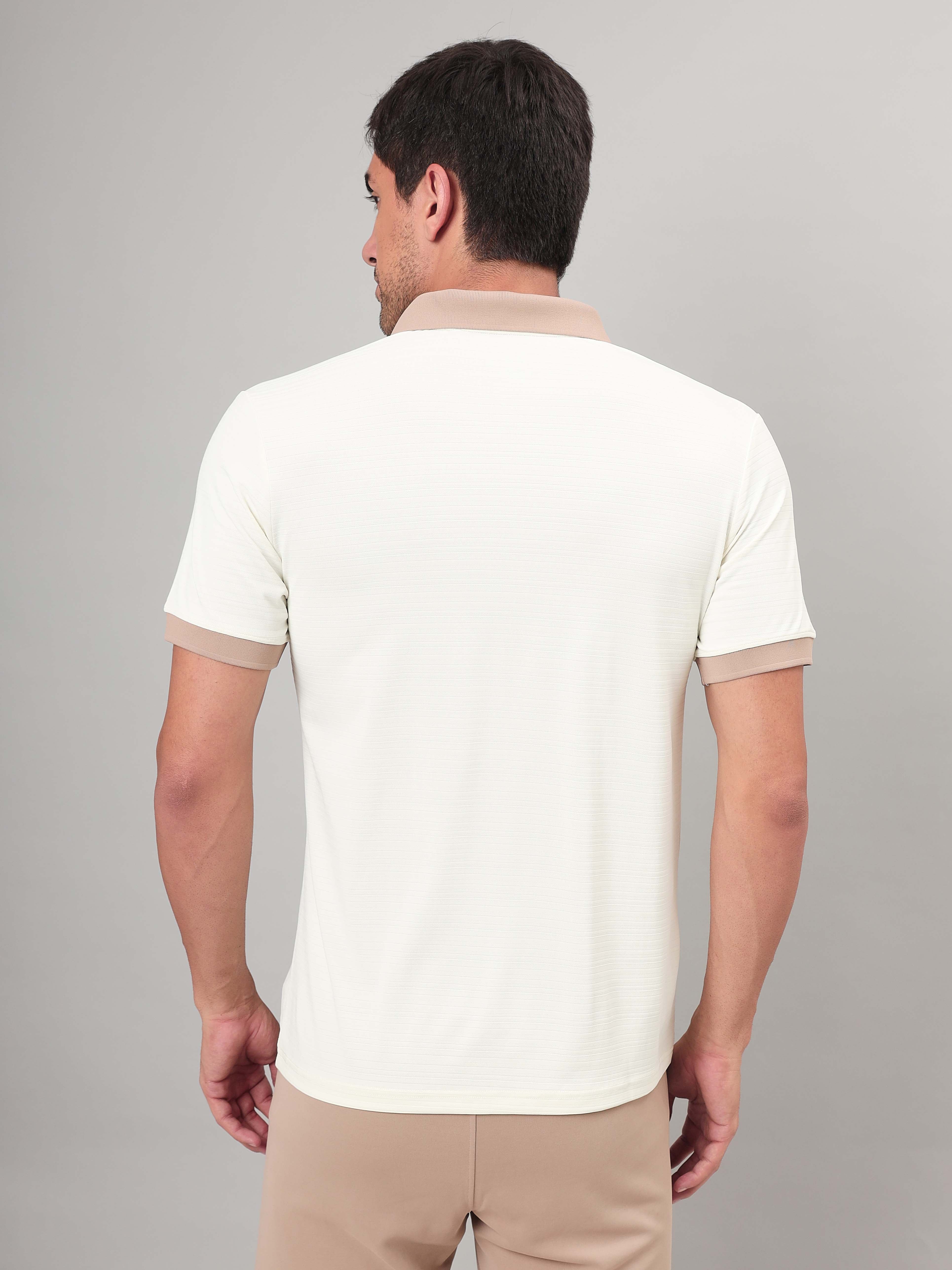 Men Solid Slim Fit Polo Sports T-shirt with MATPIQ - Image 3