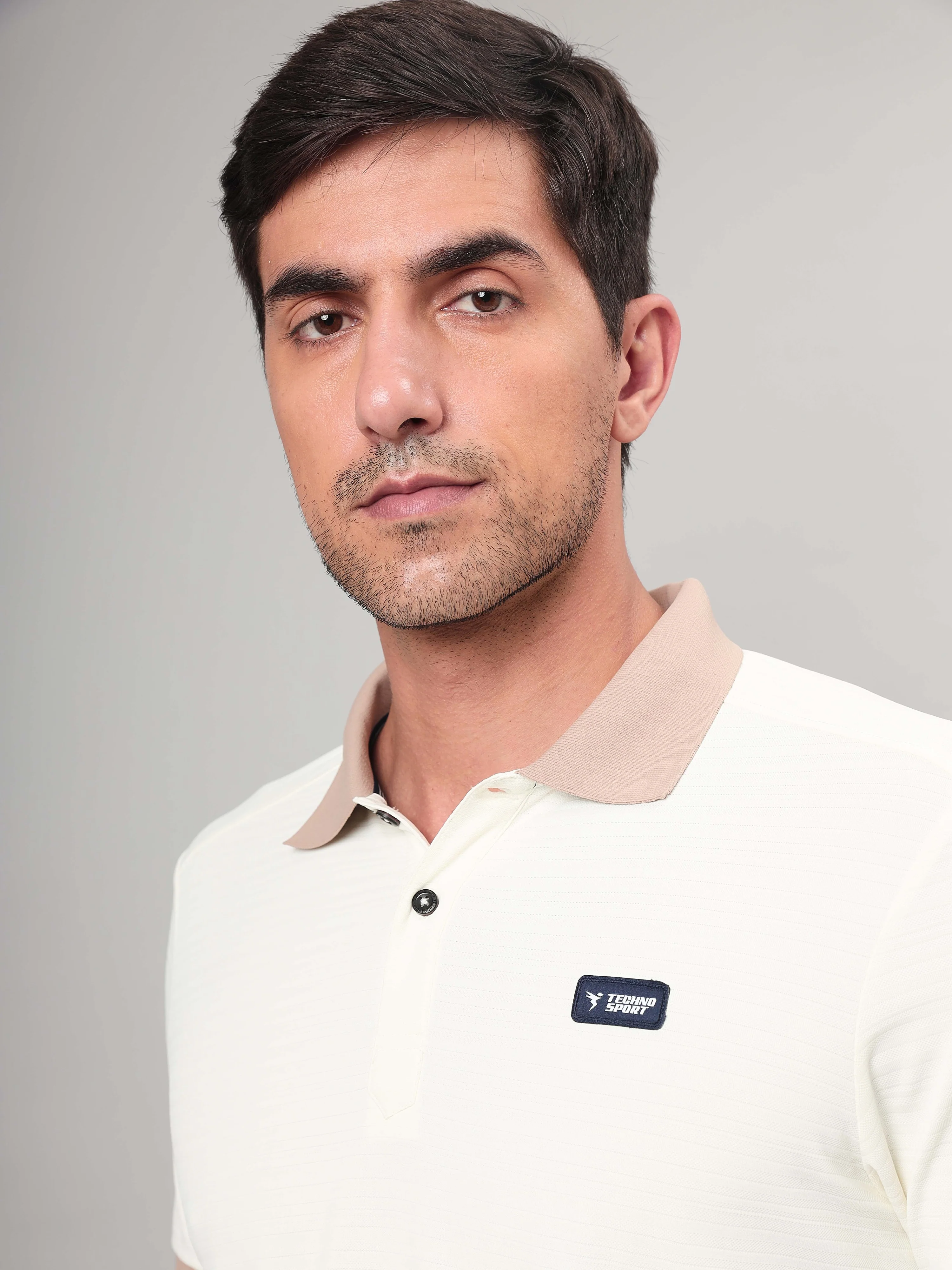 Men Solid Slim Fit Polo Sports T-shirt with MATPIQ - Image 6