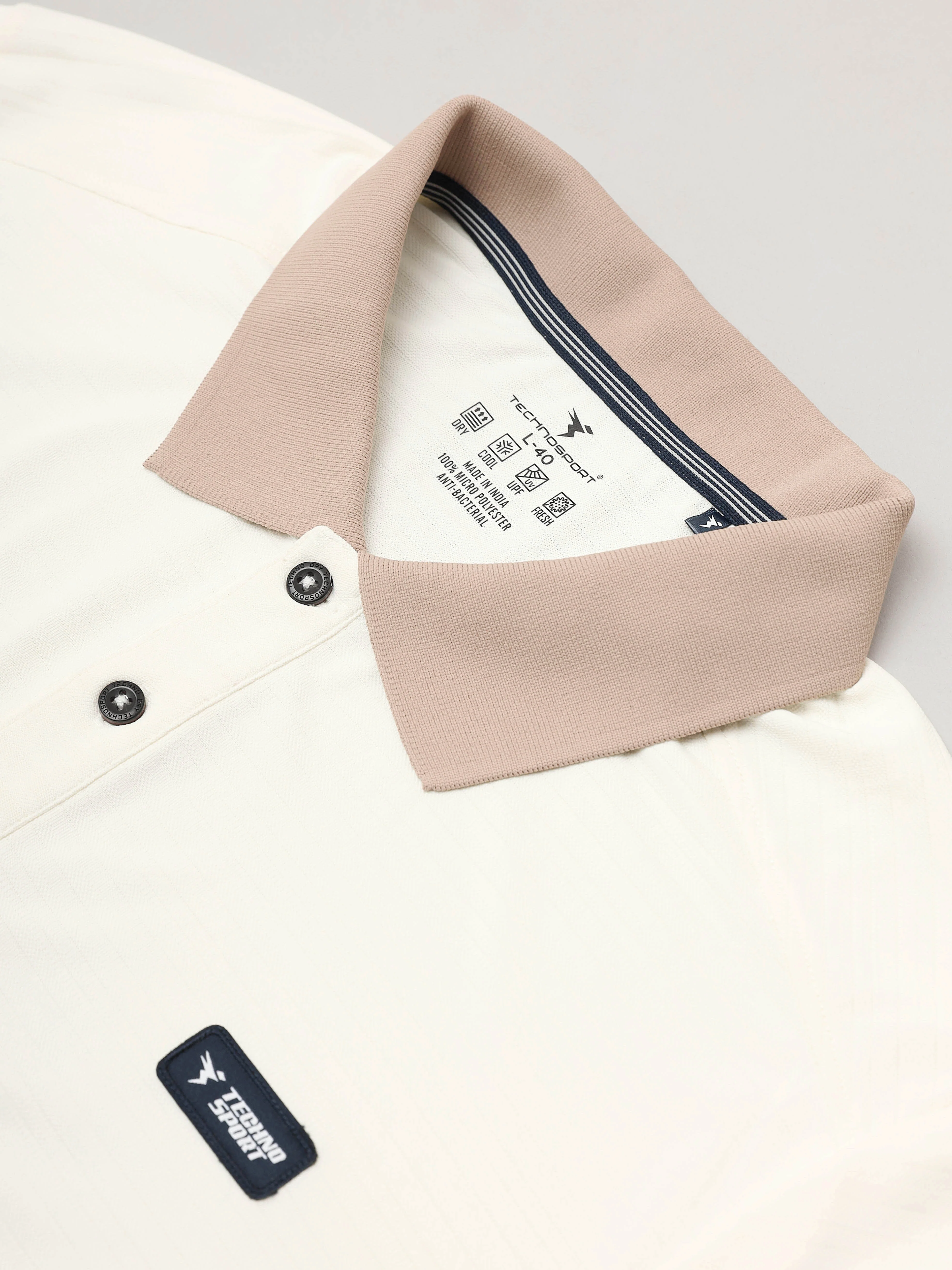 Men Solid Slim Fit Polo Sports T-shirt with MATPIQ - Image 7