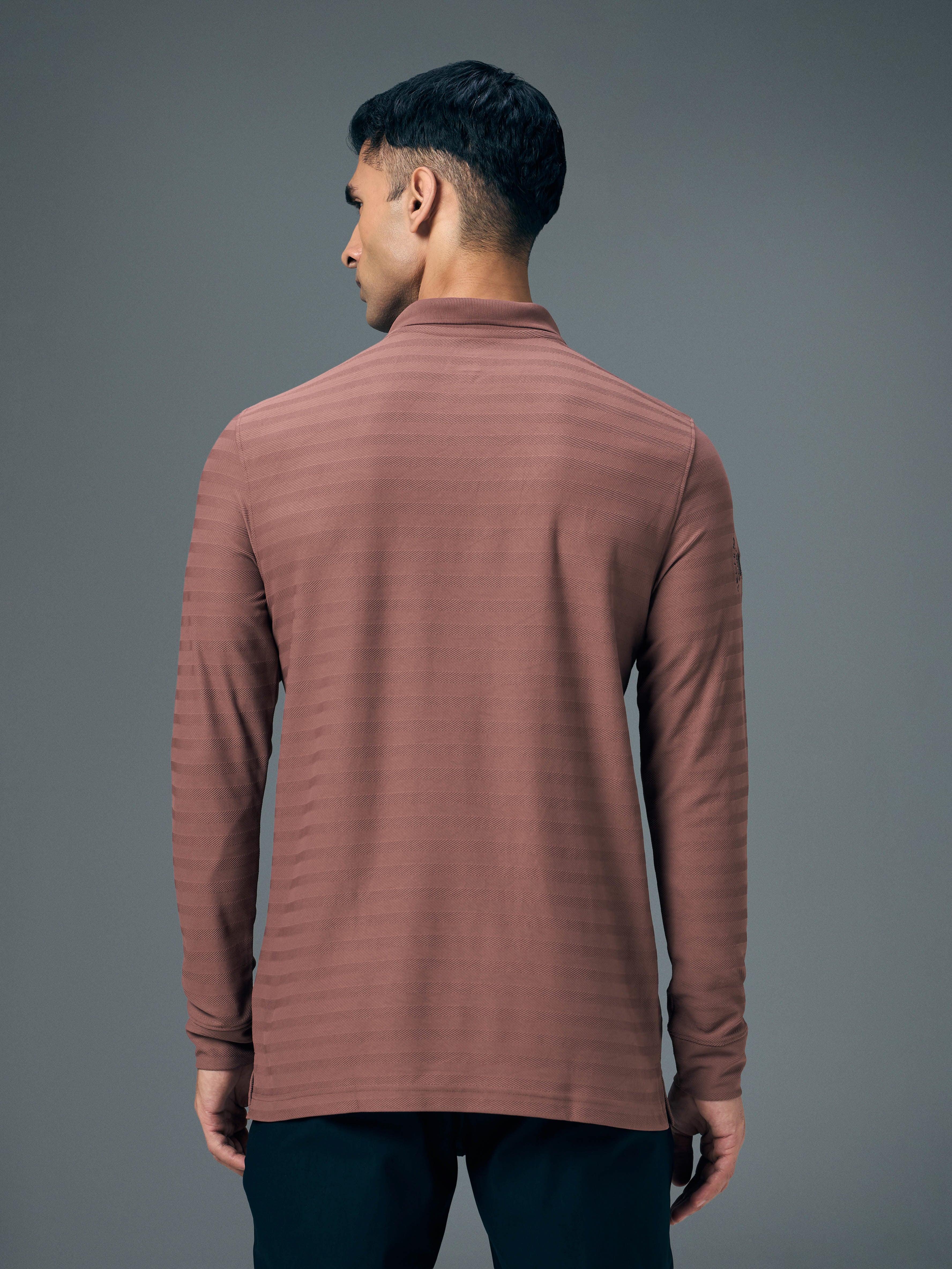Men Solid Slim Fit Polo Sports T-shirt with MATPIQ - Image 2
