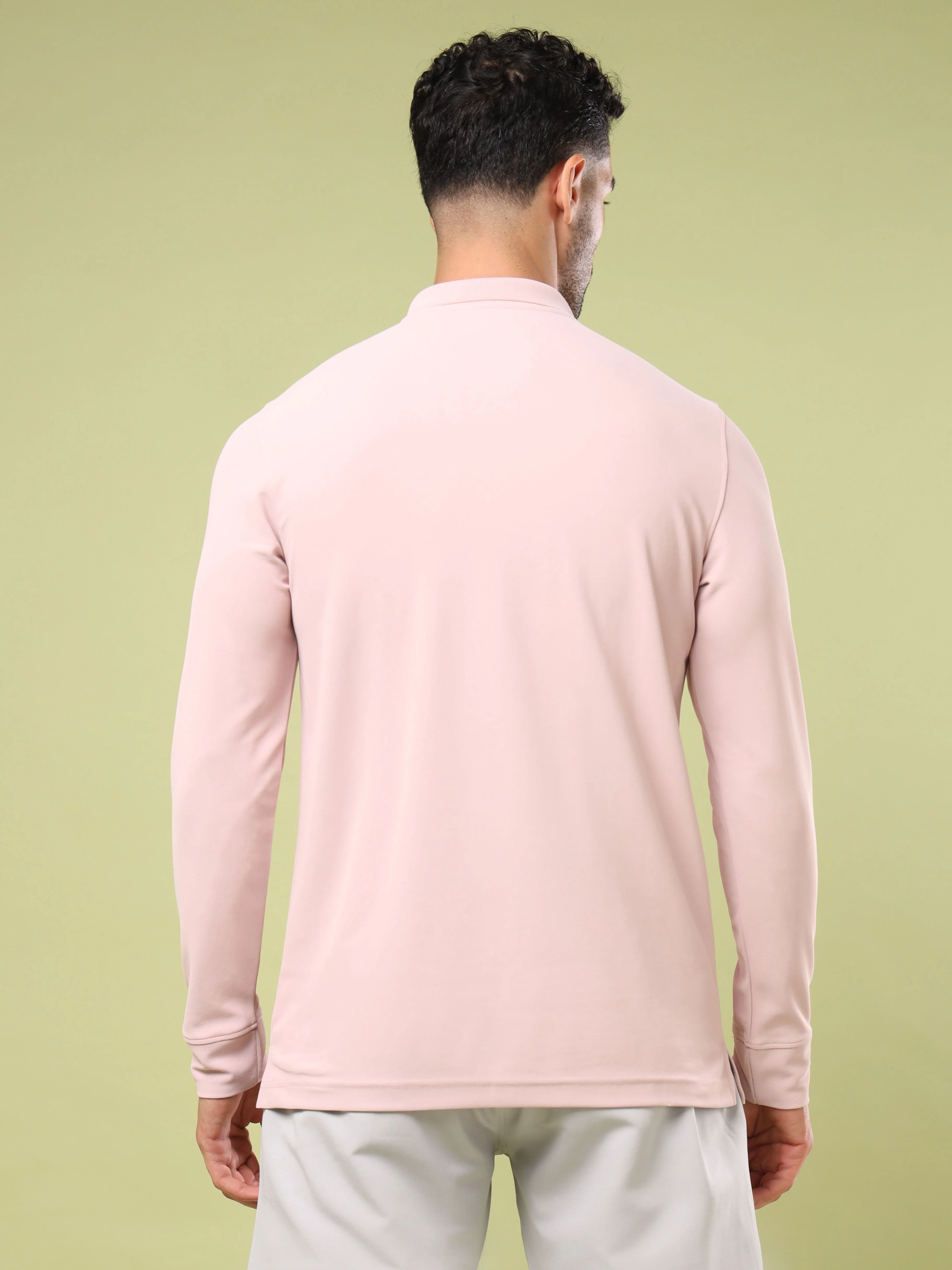Men Solid Slim Fit Polo Sports T-shirt with MATPIQ - Image 3