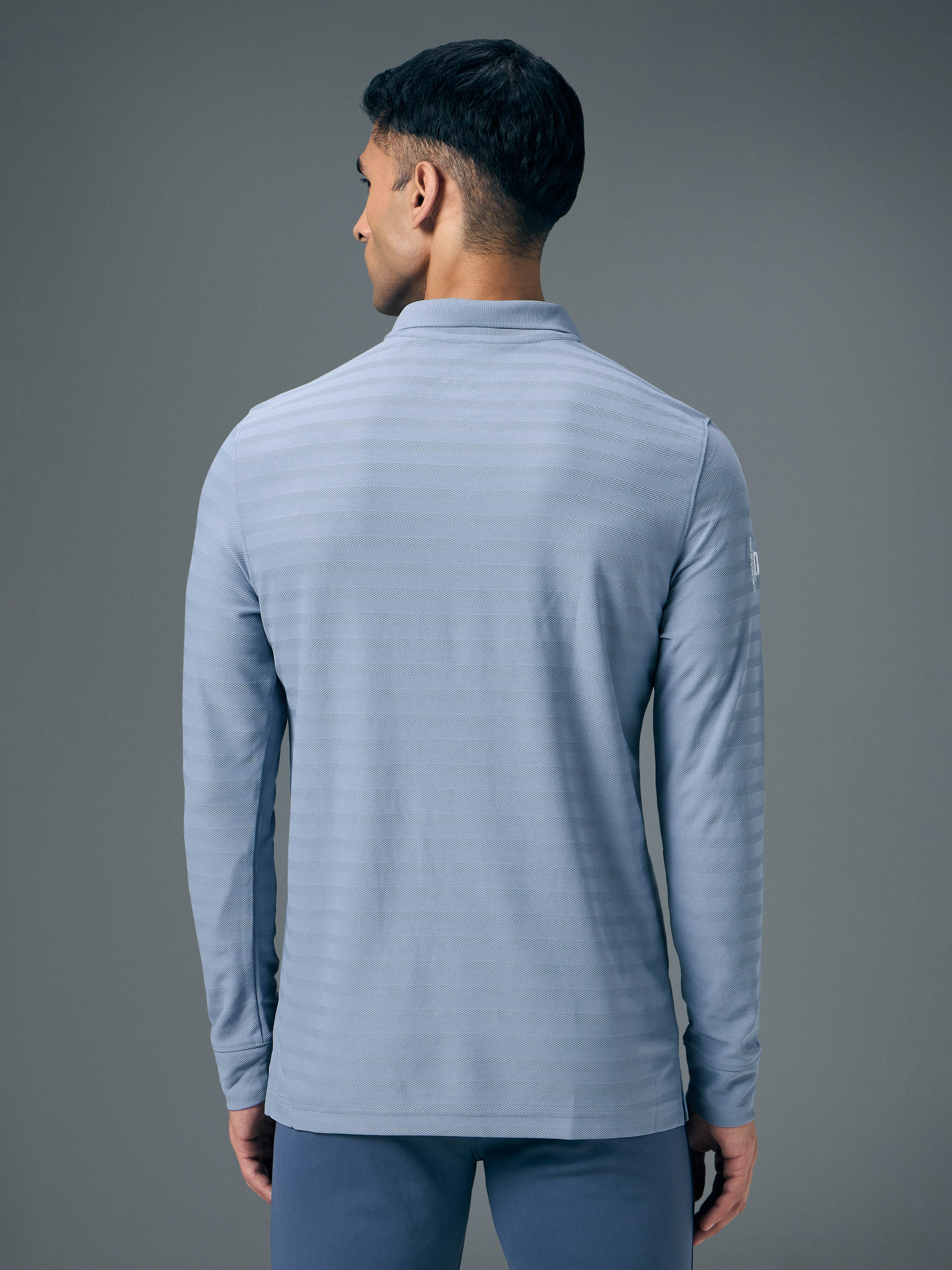 Men Solid Slim Fit Polo Sports T-shirt with MATPIQ - Image 3