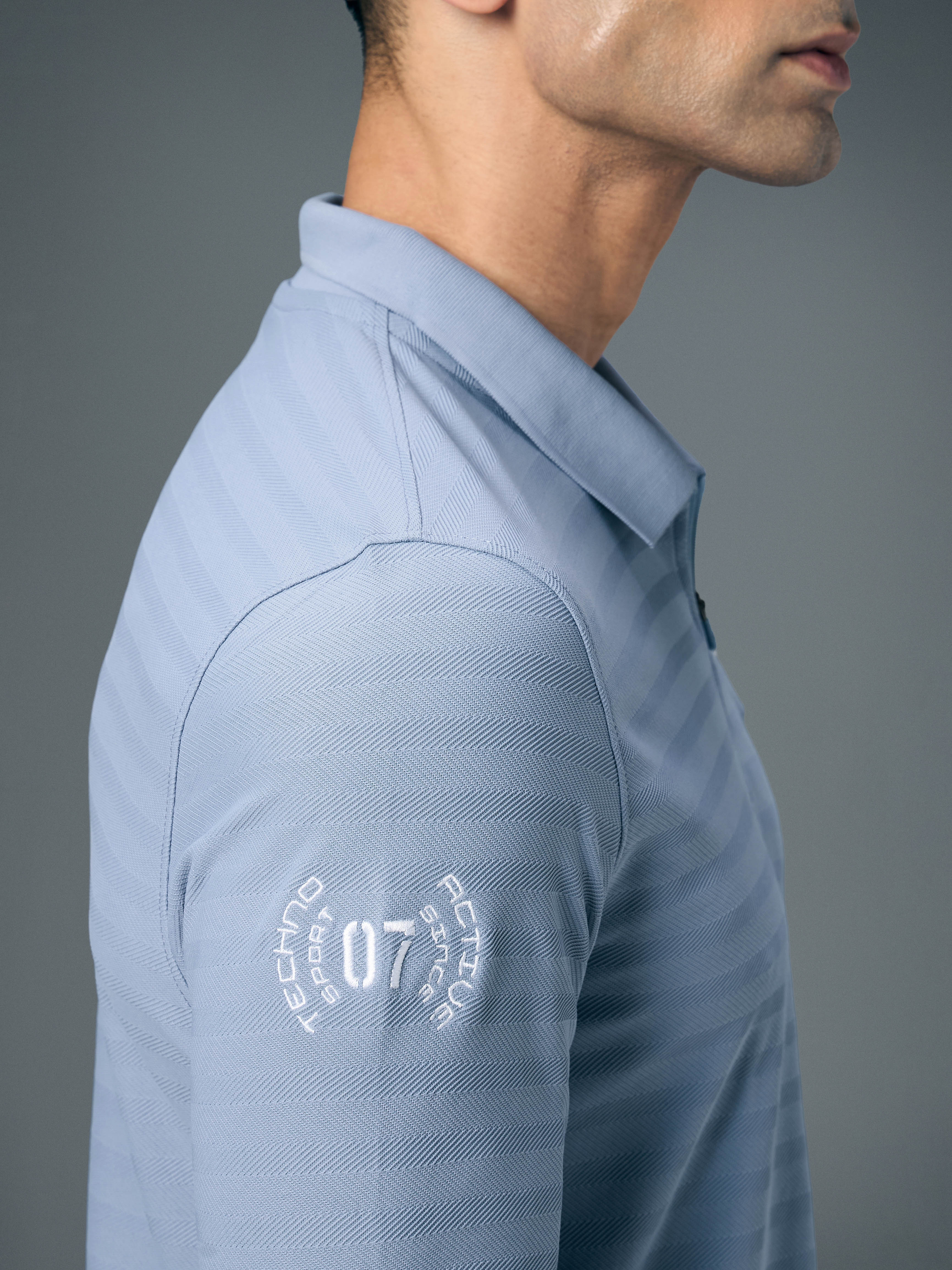 Men Solid Slim Fit Polo Sports T-shirt with MATPIQ - Image 7