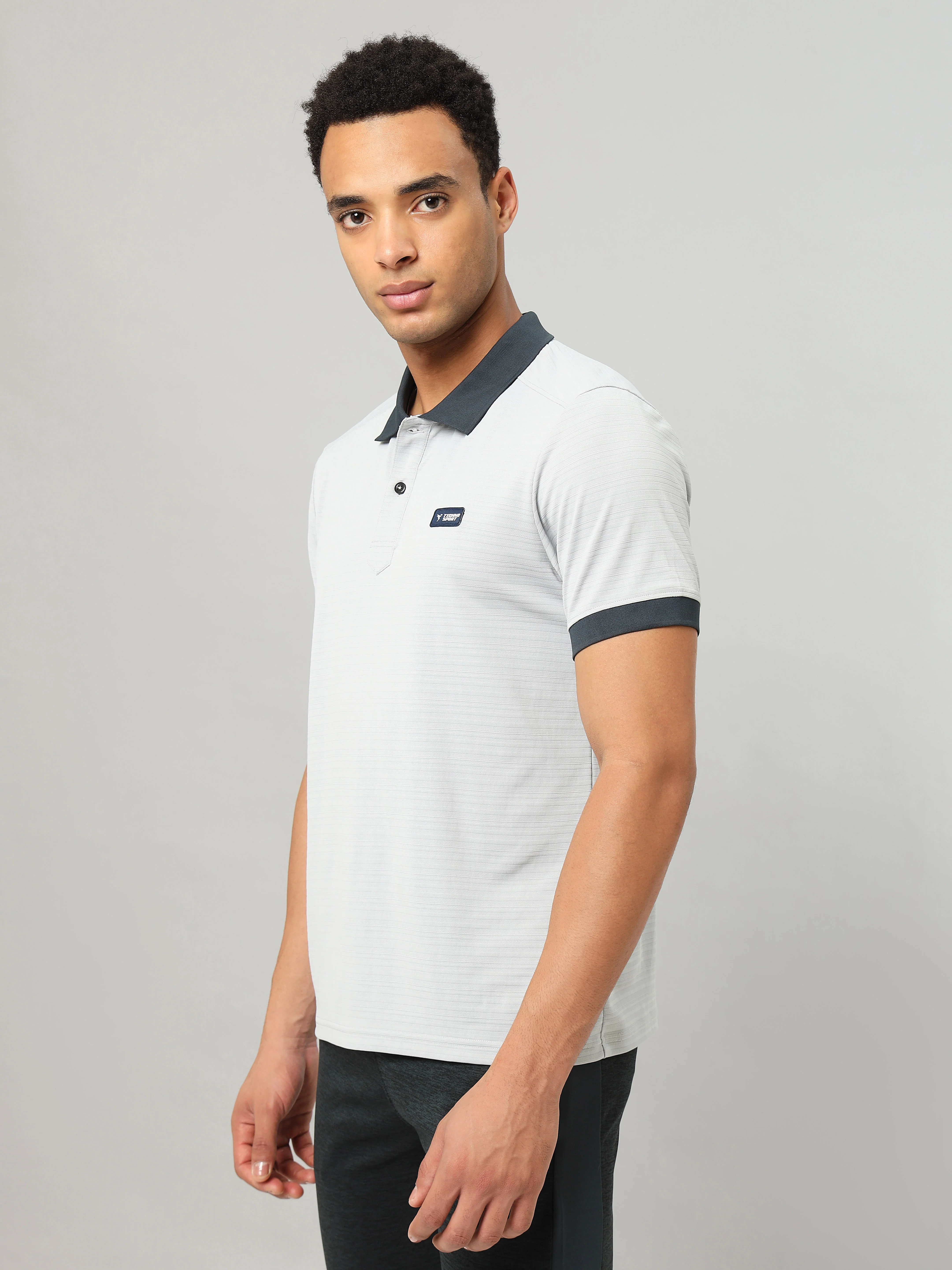 Men Solid Slim Fit Polo Sports T-shirt with MATPIQ (Pack of 2) - Image 4