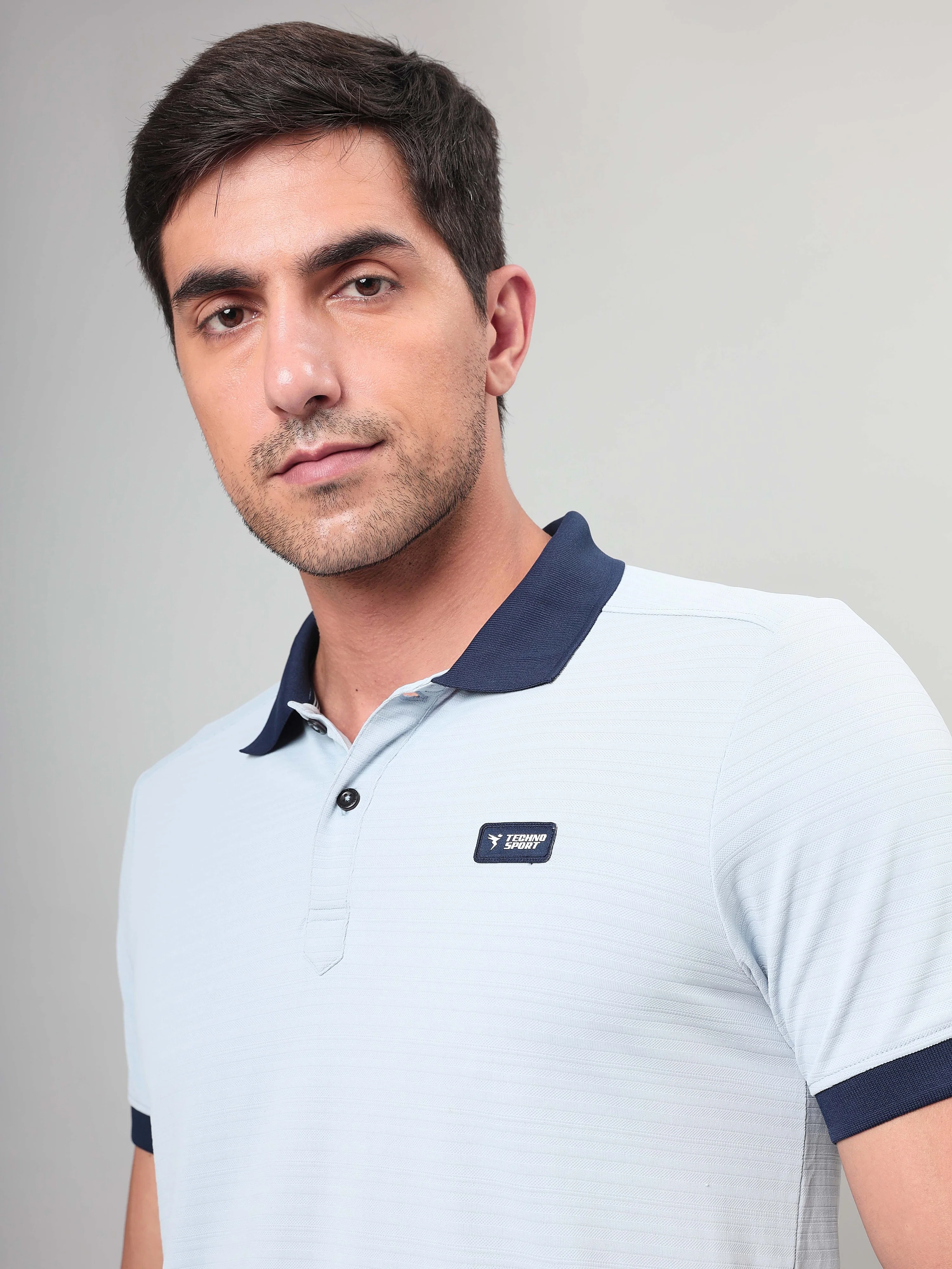 Men Solid Slim Fit Polo Sports T-shirt with MATPIQ (Pack of 2) - Image 5