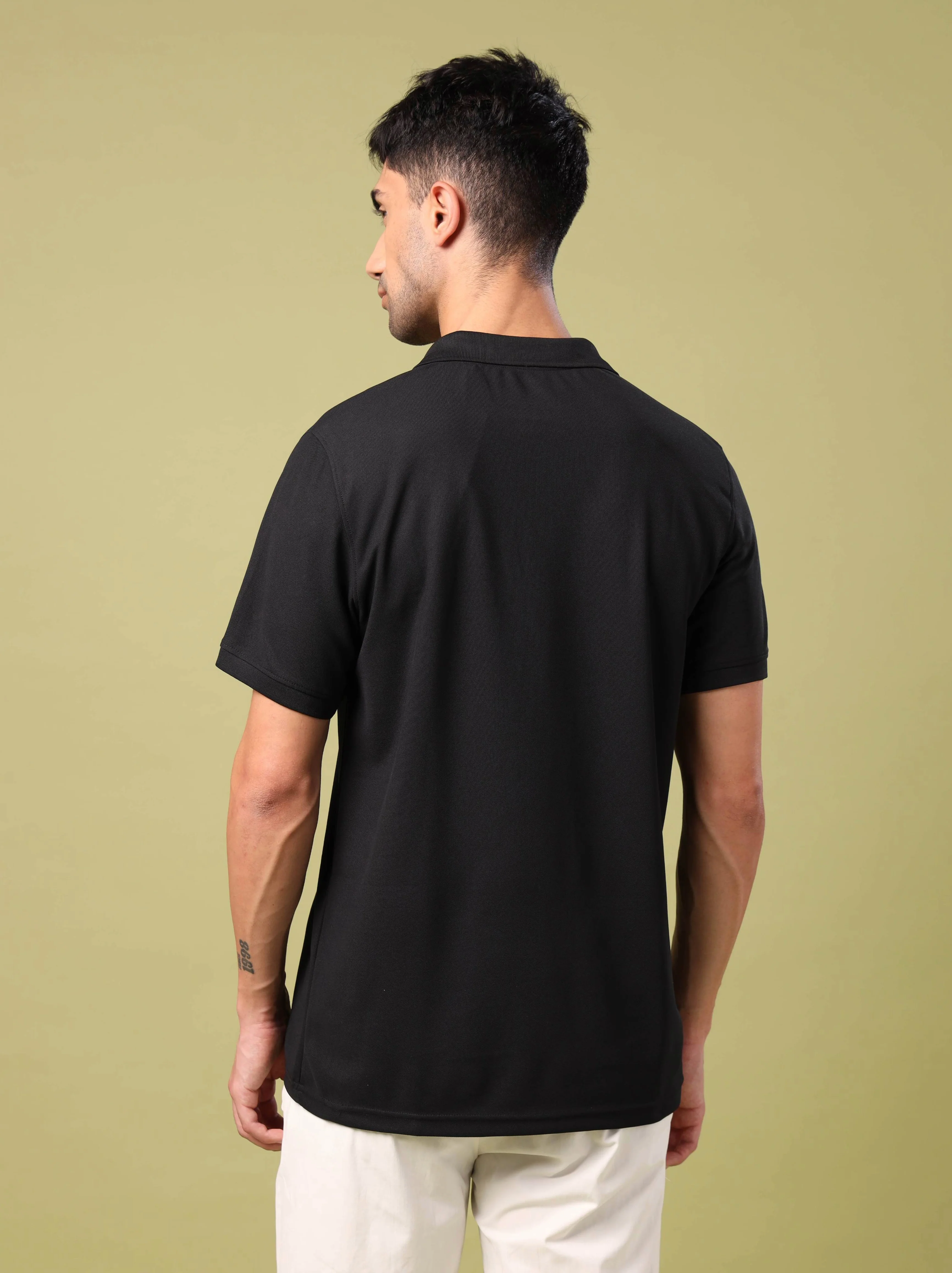 Men Solid Slim Fit Polo T-shirt  pack of 2 with MATPIQ - Image 3