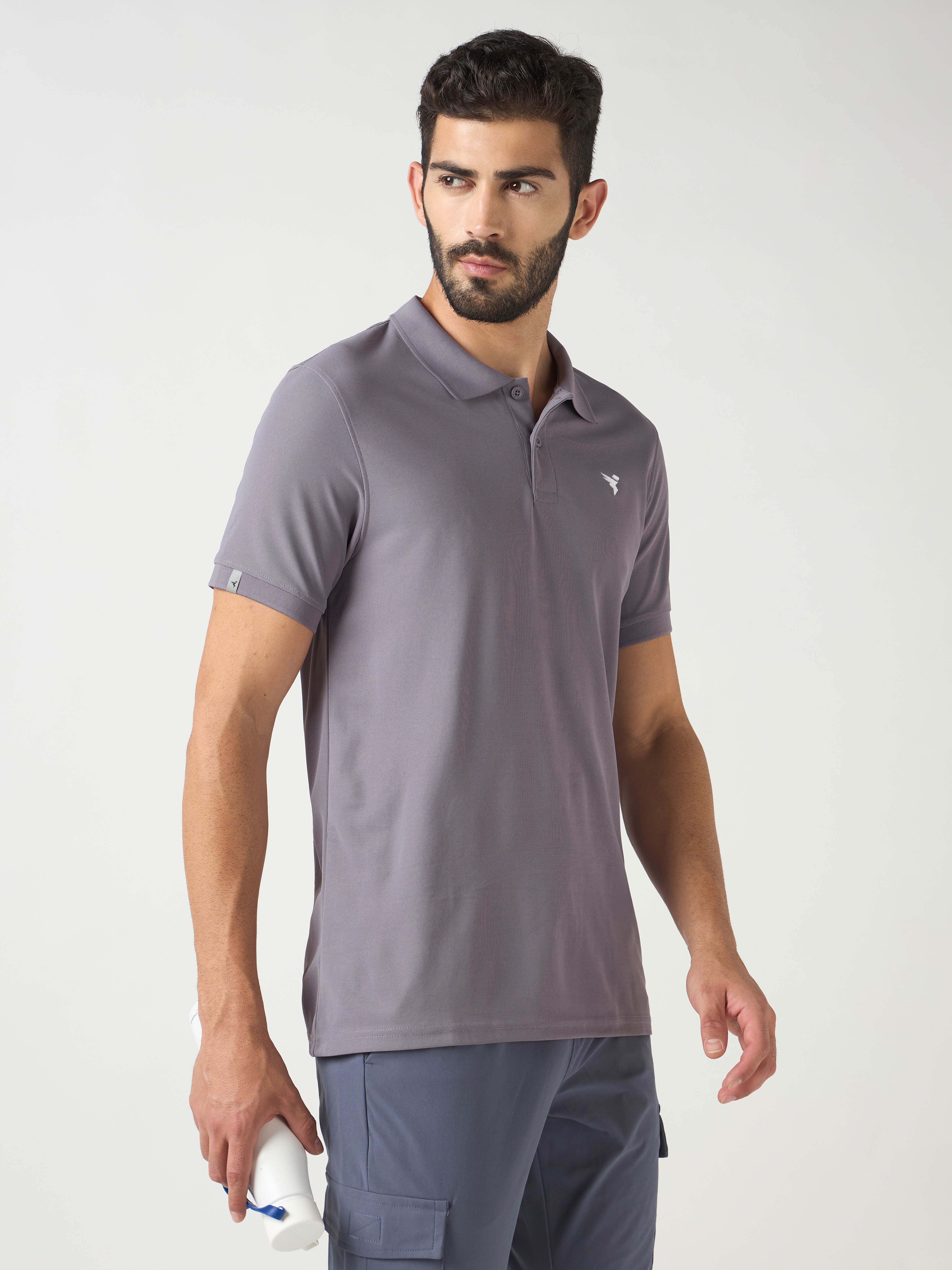 Men Solid Slim Fit Polo T-shirt  pack of 2 with MATPIQ - Image 4