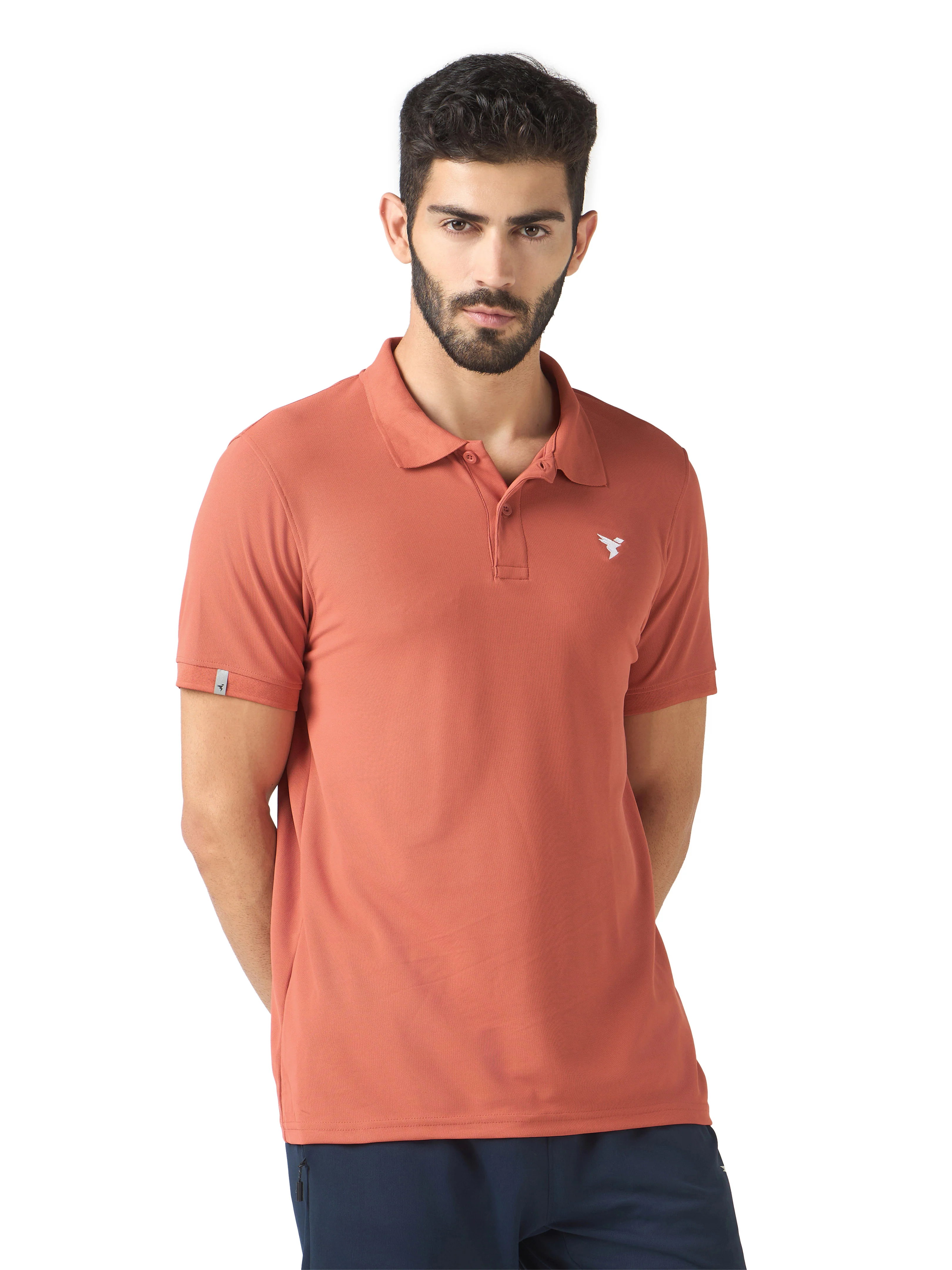 Men Solid Slim Fit Polo T-shirt  pack of 2 with MATPIQ - Image 2