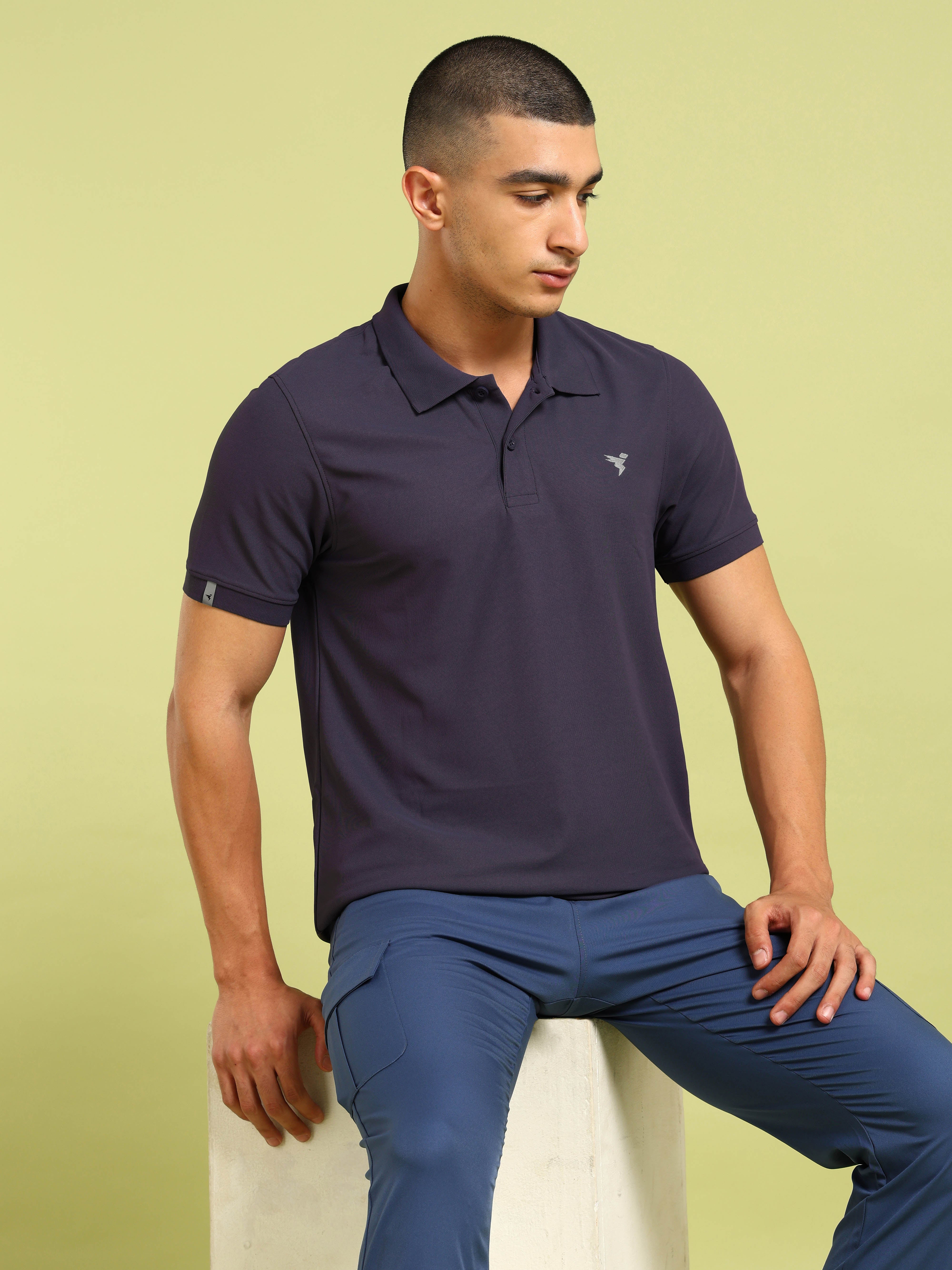 Men Solid Slim Fit Polo T-shirt  pack of 3 with MATPIQ - Image 5