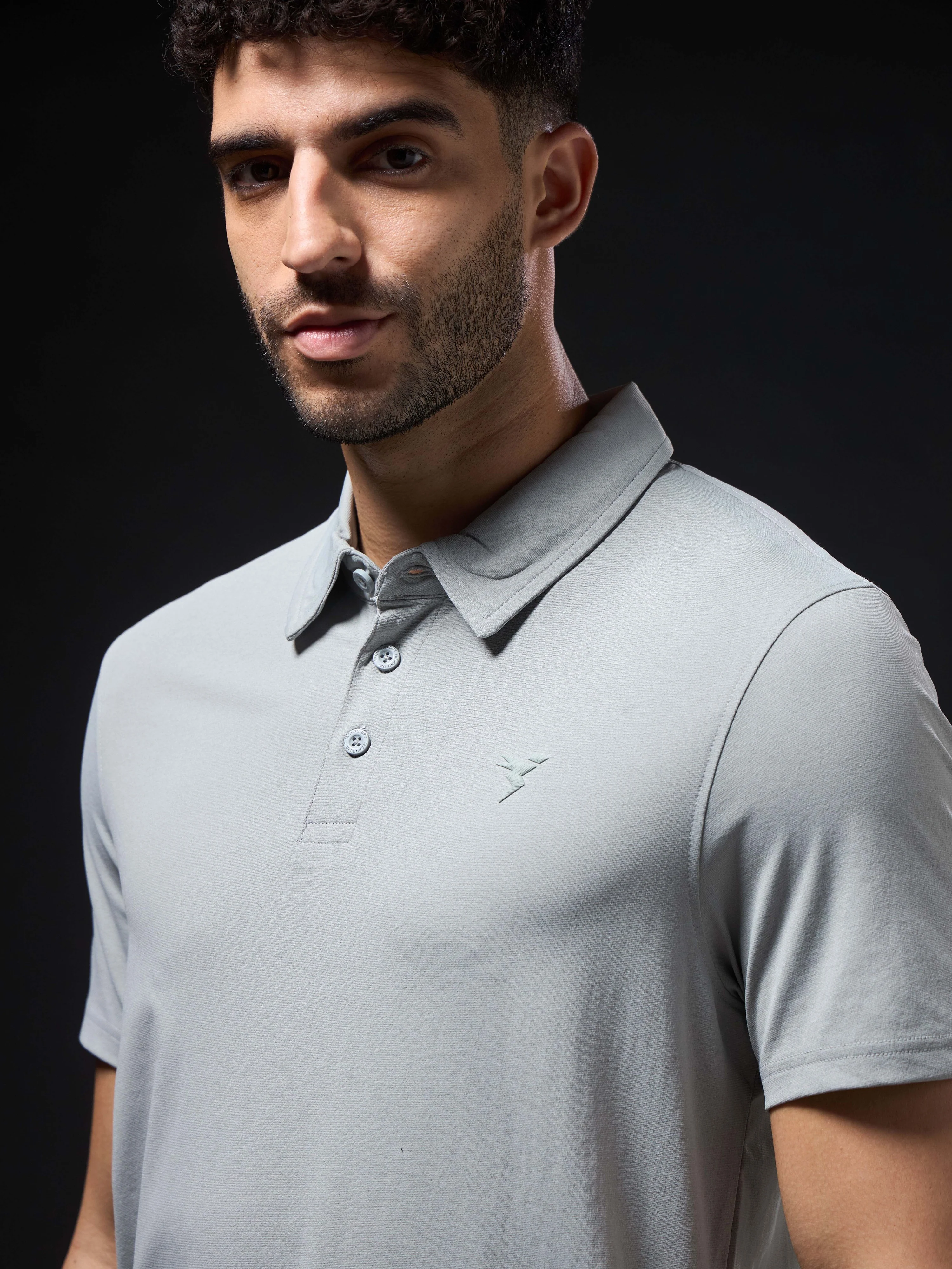 Men Solid Slim Fit Polo T-shirt with COTFLEX - Image 6