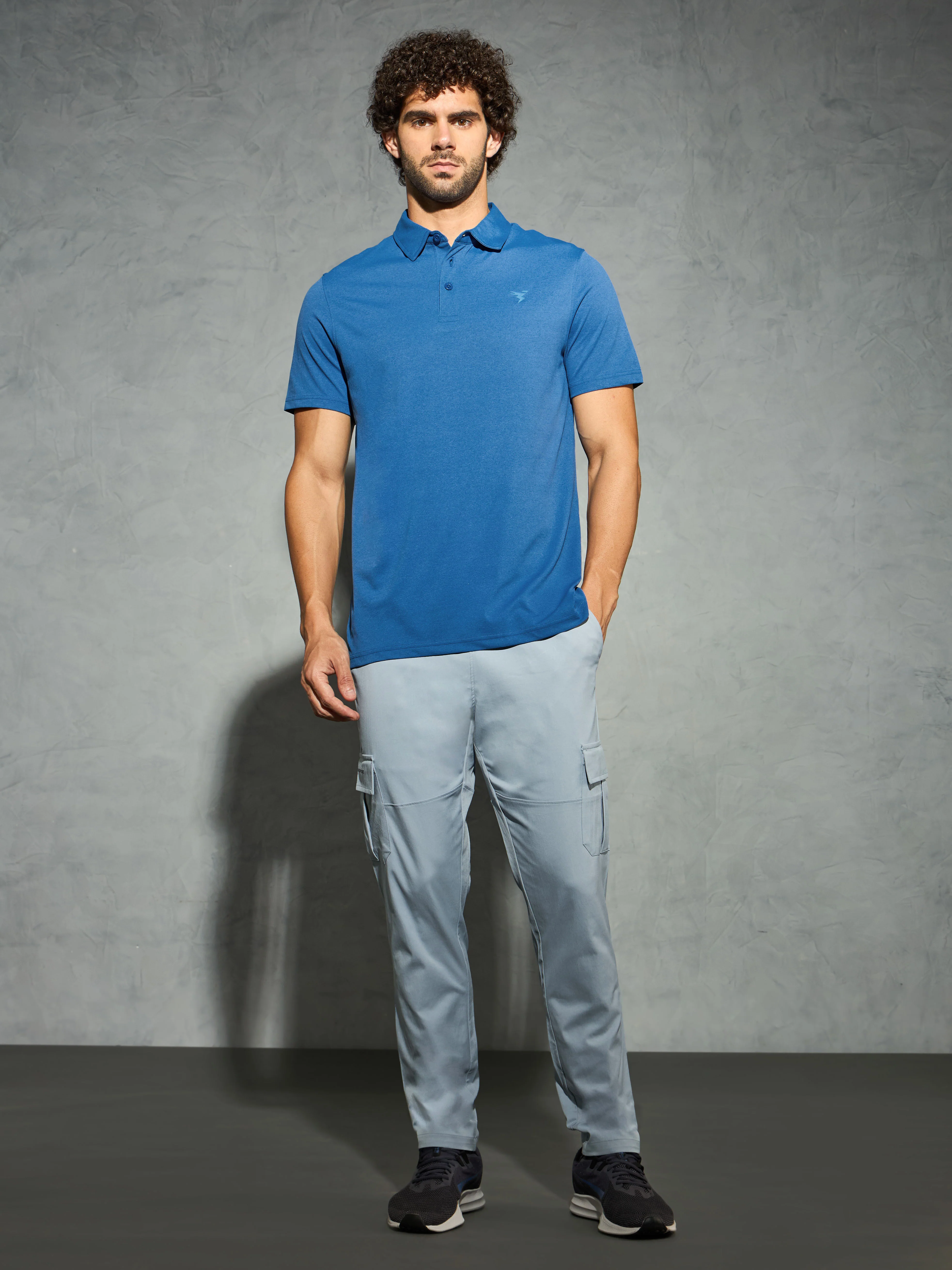 Men Solid Slim Fit Polo T-shirt with COTFLEX - Image 5