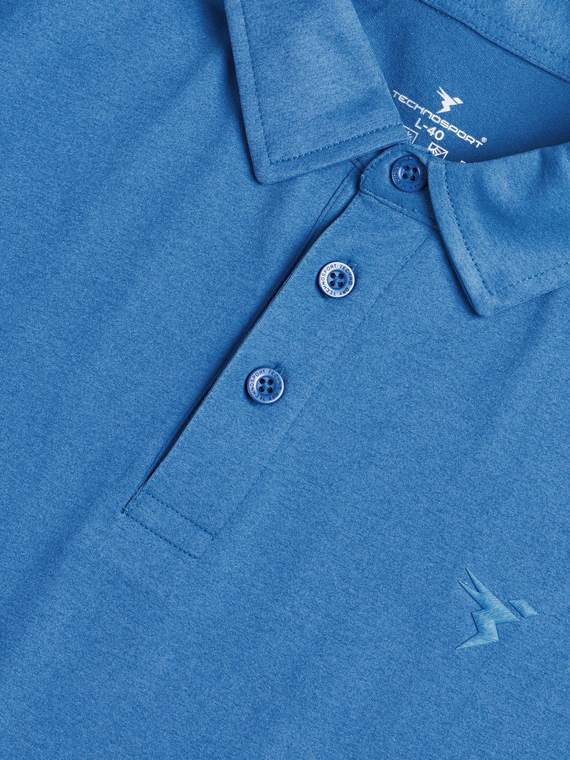 Men Solid Slim Fit Polo T-shirt with COTFLEX - Image 7