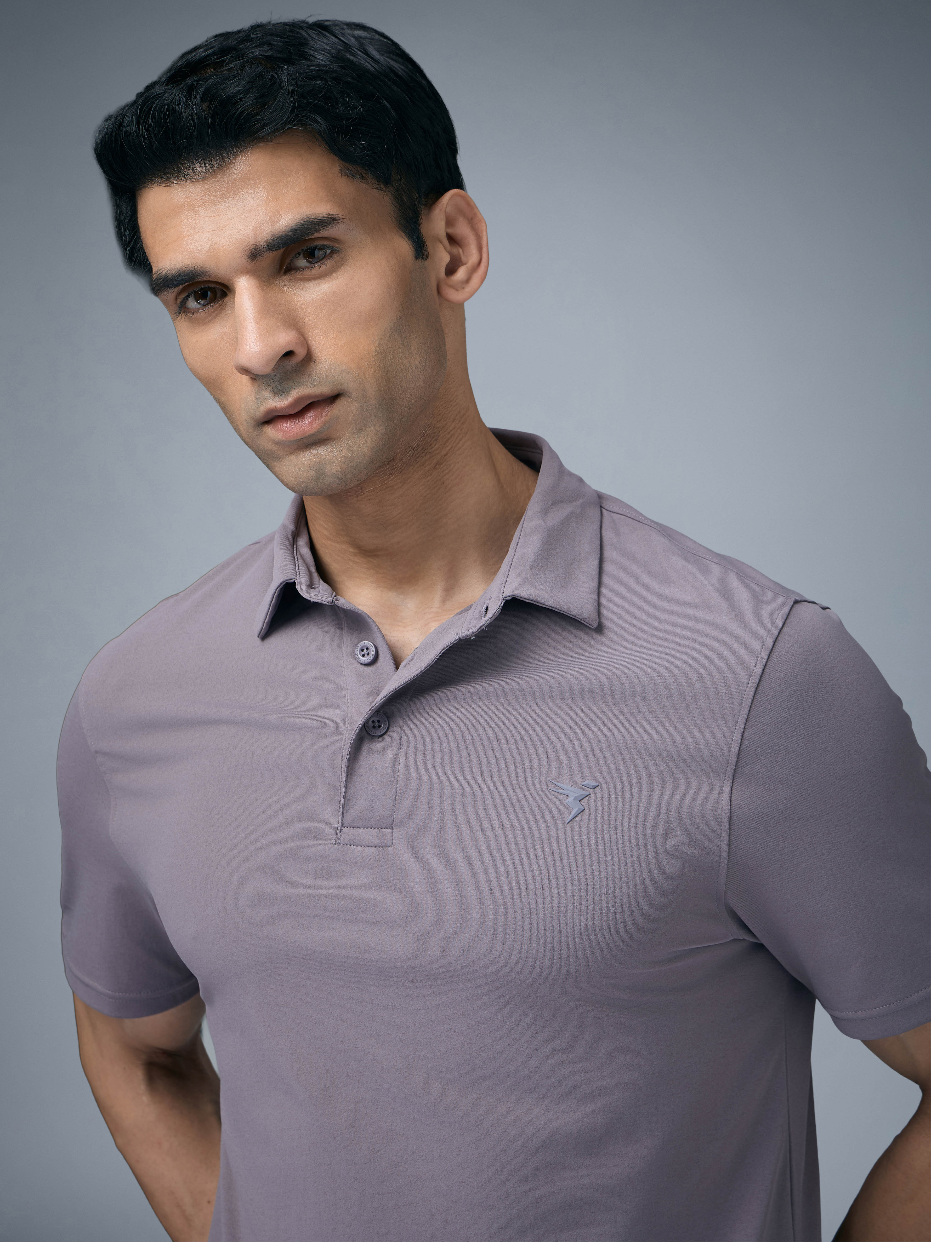 Men Solid Slim Fit Polo T-shirt with COTFLEX - Image 5