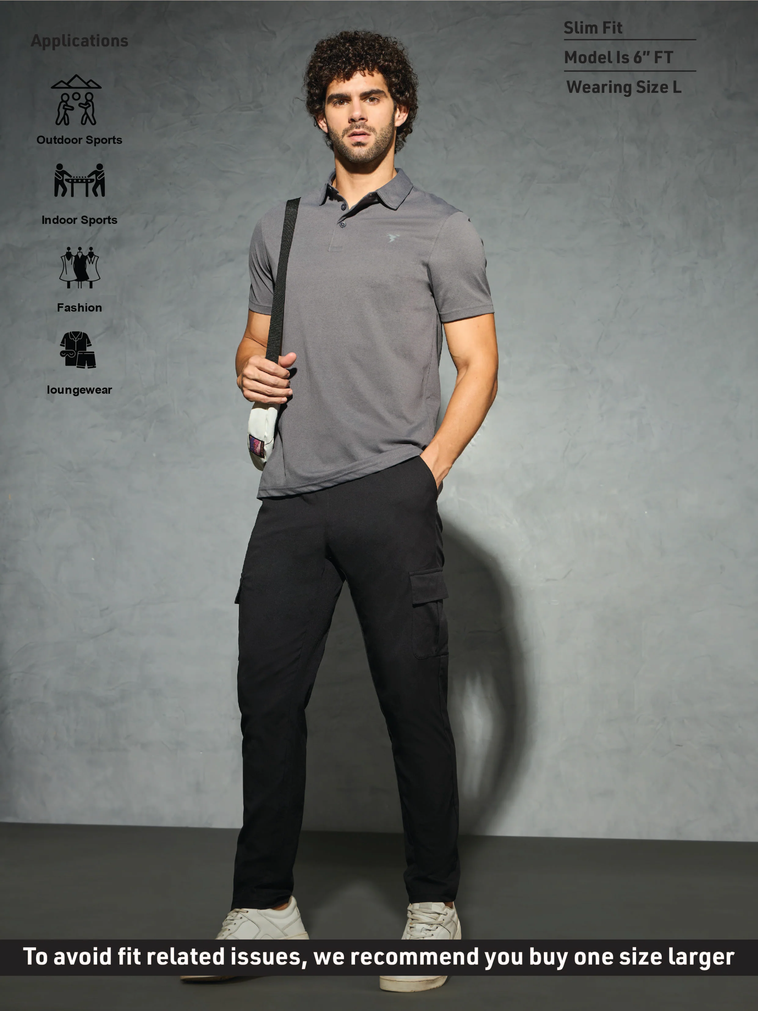 Men Solid Slim Fit Polo T-shirt with COTFLEX - Image 5