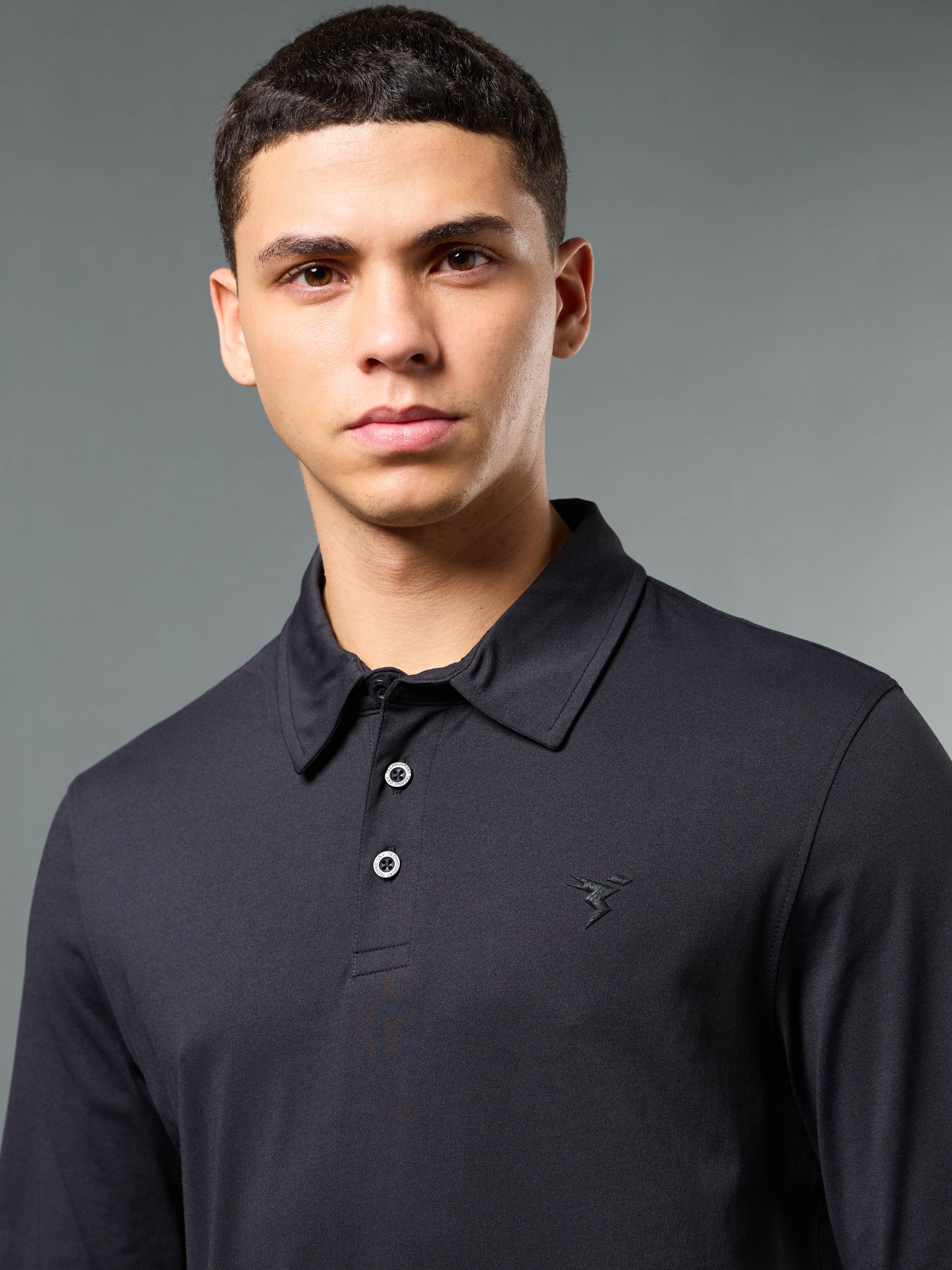 Men Solid Slim Fit Polo T-shirt with COTFLEX - Image 6