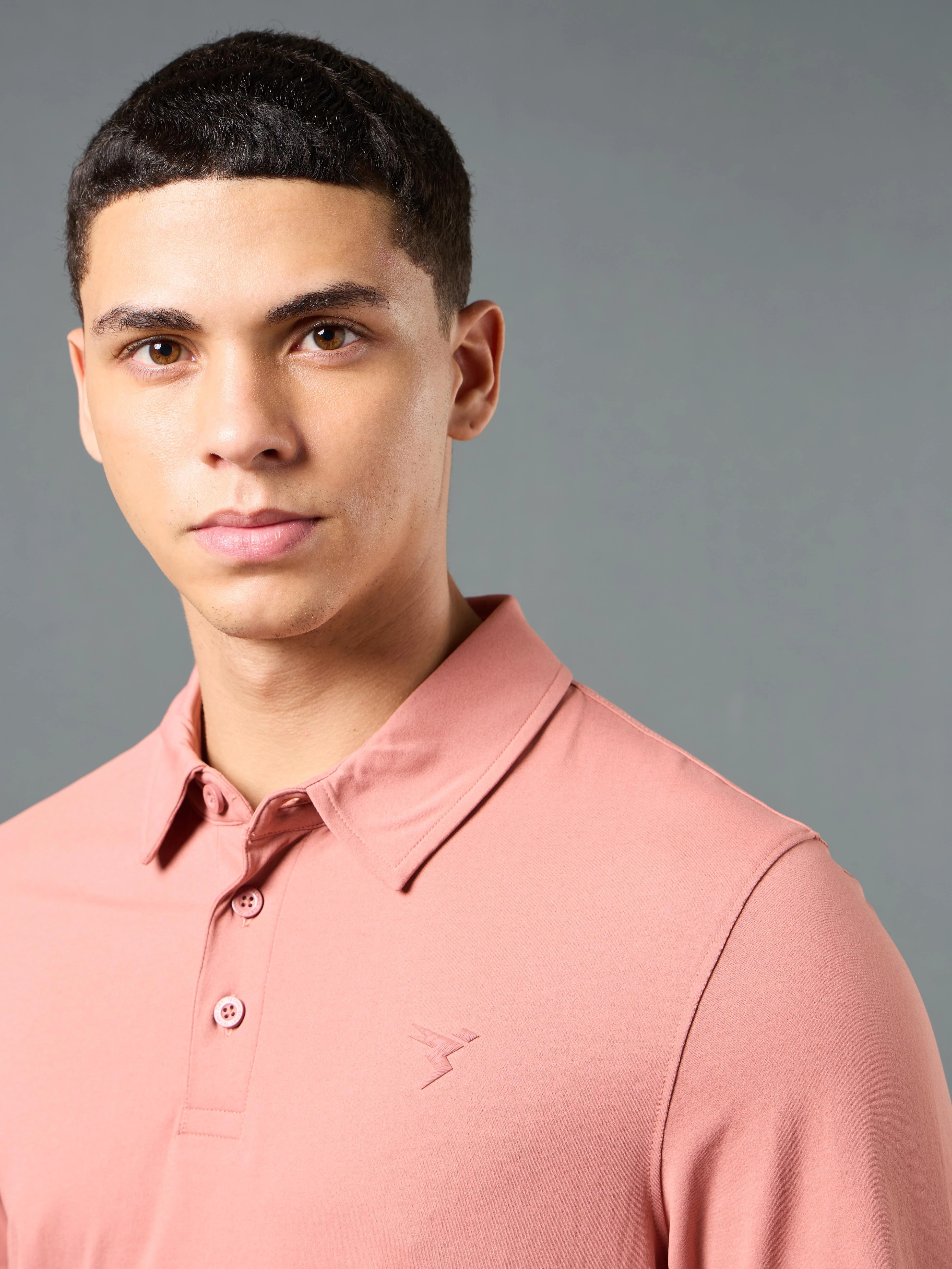 Men Solid Slim Fit Polo T-shirt with COTFLEX - Image 6