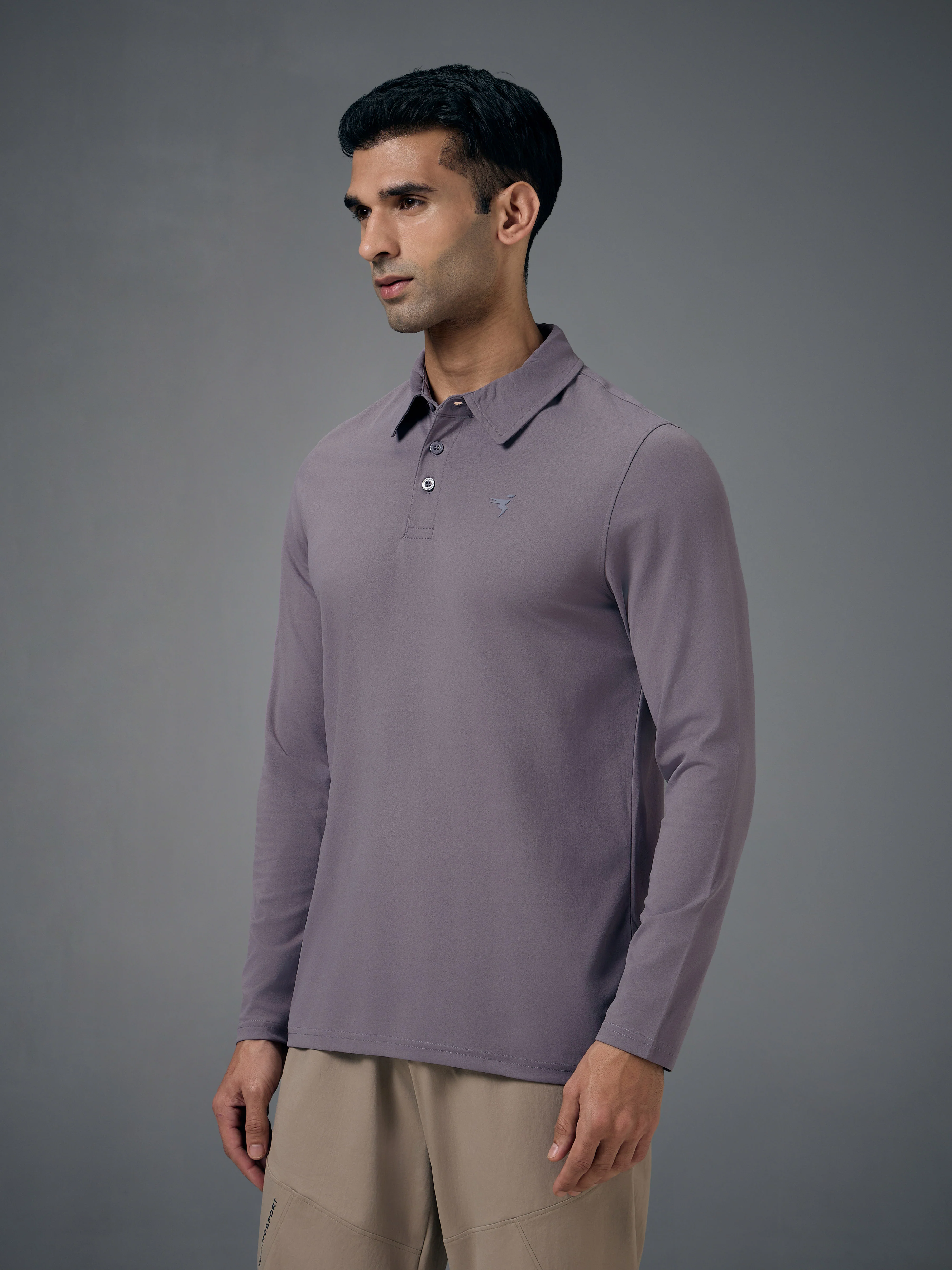 Men Solid Slim Fit Polo T-shirt with COTFLEX - Image 4