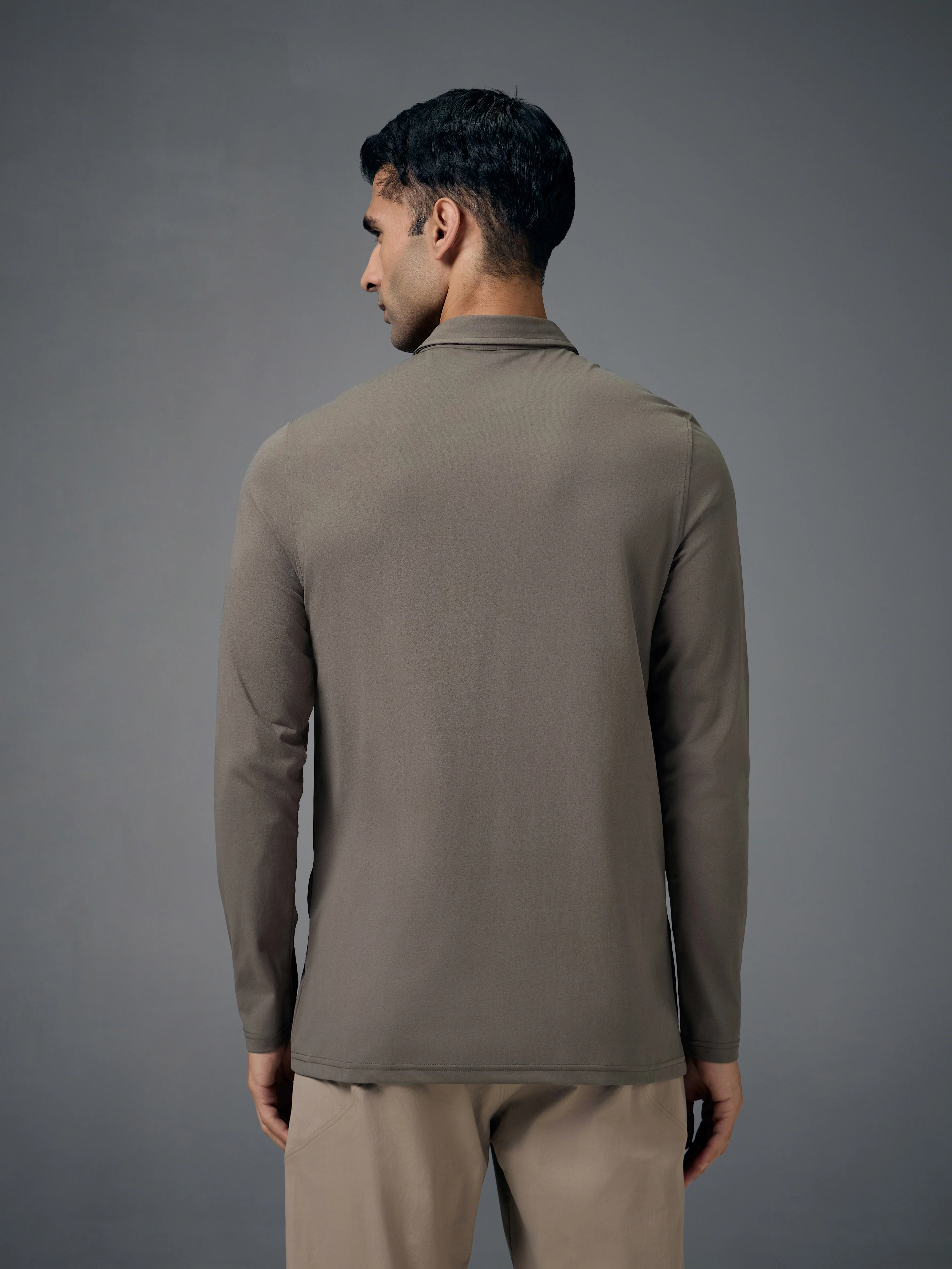 Men Solid Slim Fit Polo T-shirt with COTFLEX - Image 4