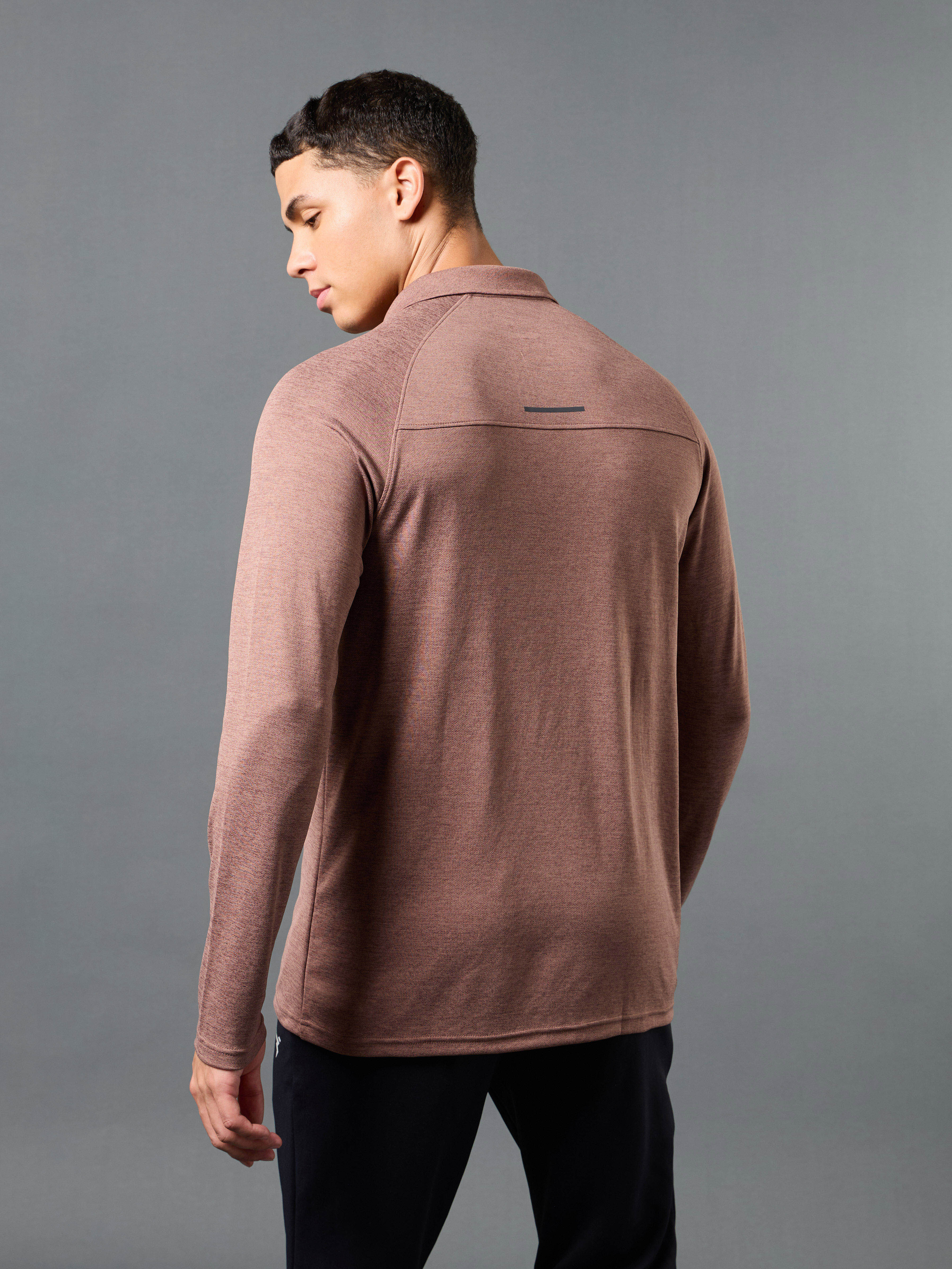 Men Solid Slim Fit Polo T-shirt with DOUBLE COOL - Image 3