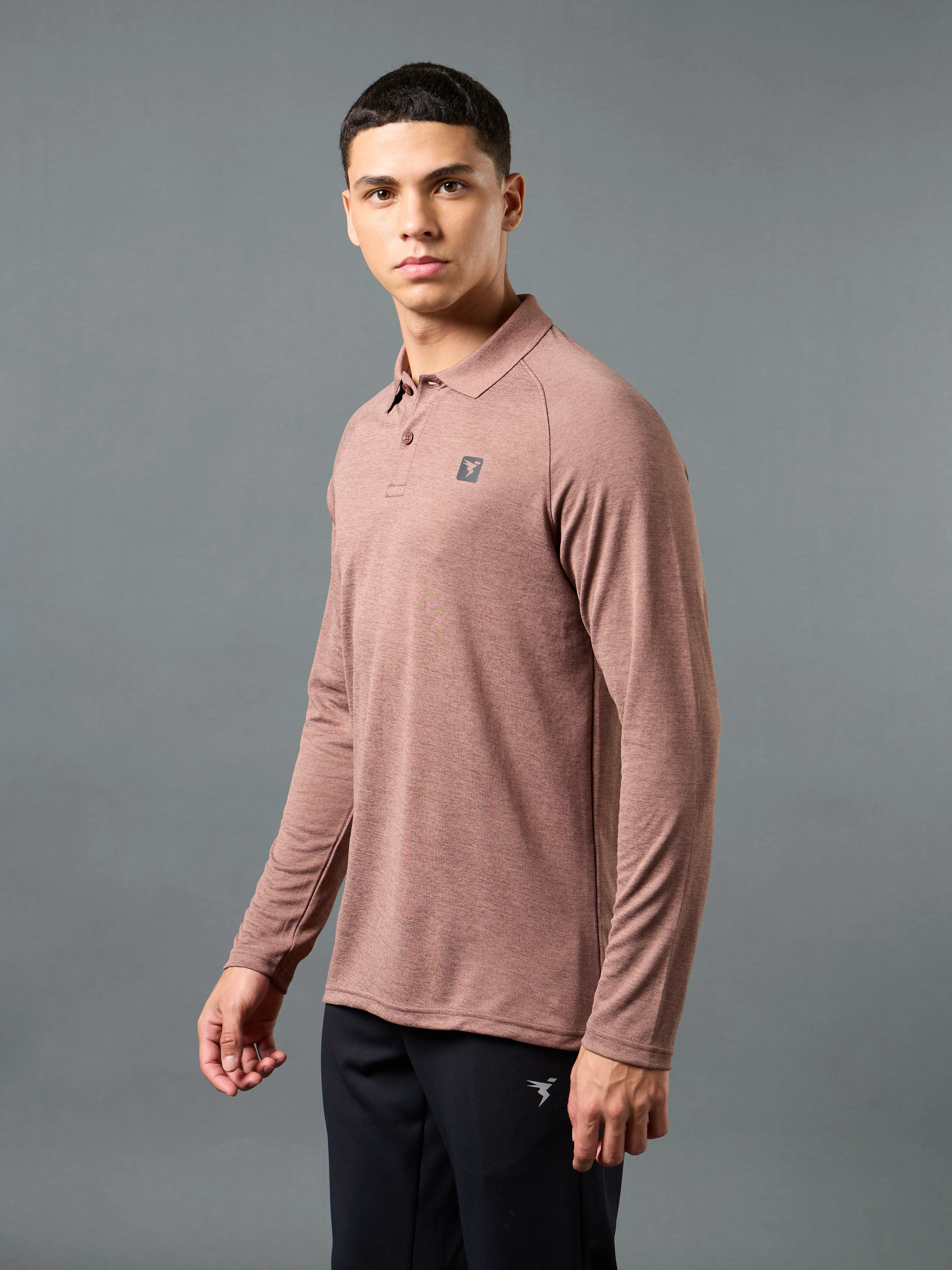 Men Solid Slim Fit Polo T-shirt with DOUBLE COOL - Image 4