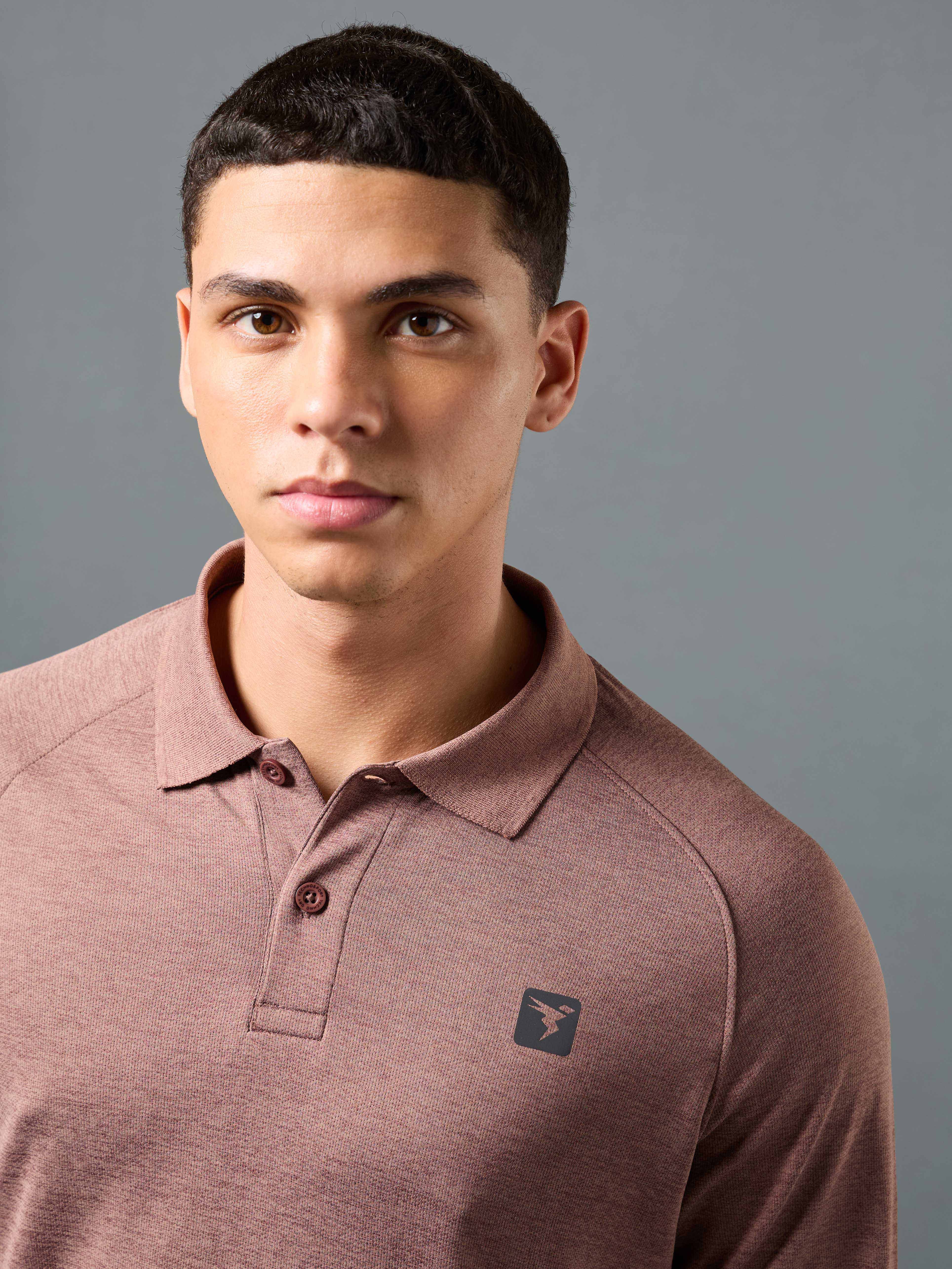 Men Solid Slim Fit Polo T-shirt with DOUBLE COOL - Image 6