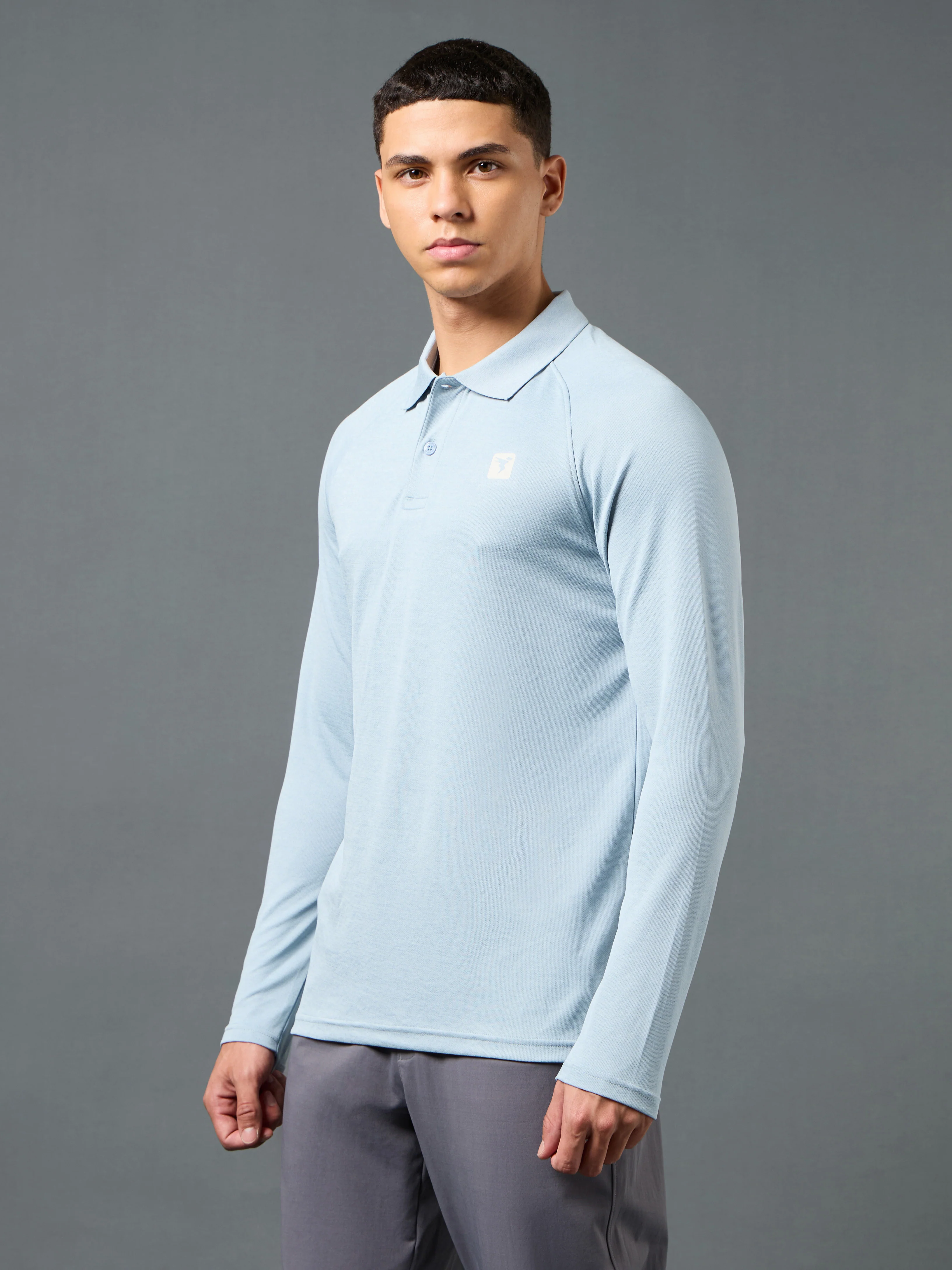 Men Solid Slim Fit Polo T-shirt with DOUBLE COOL - Image 4
