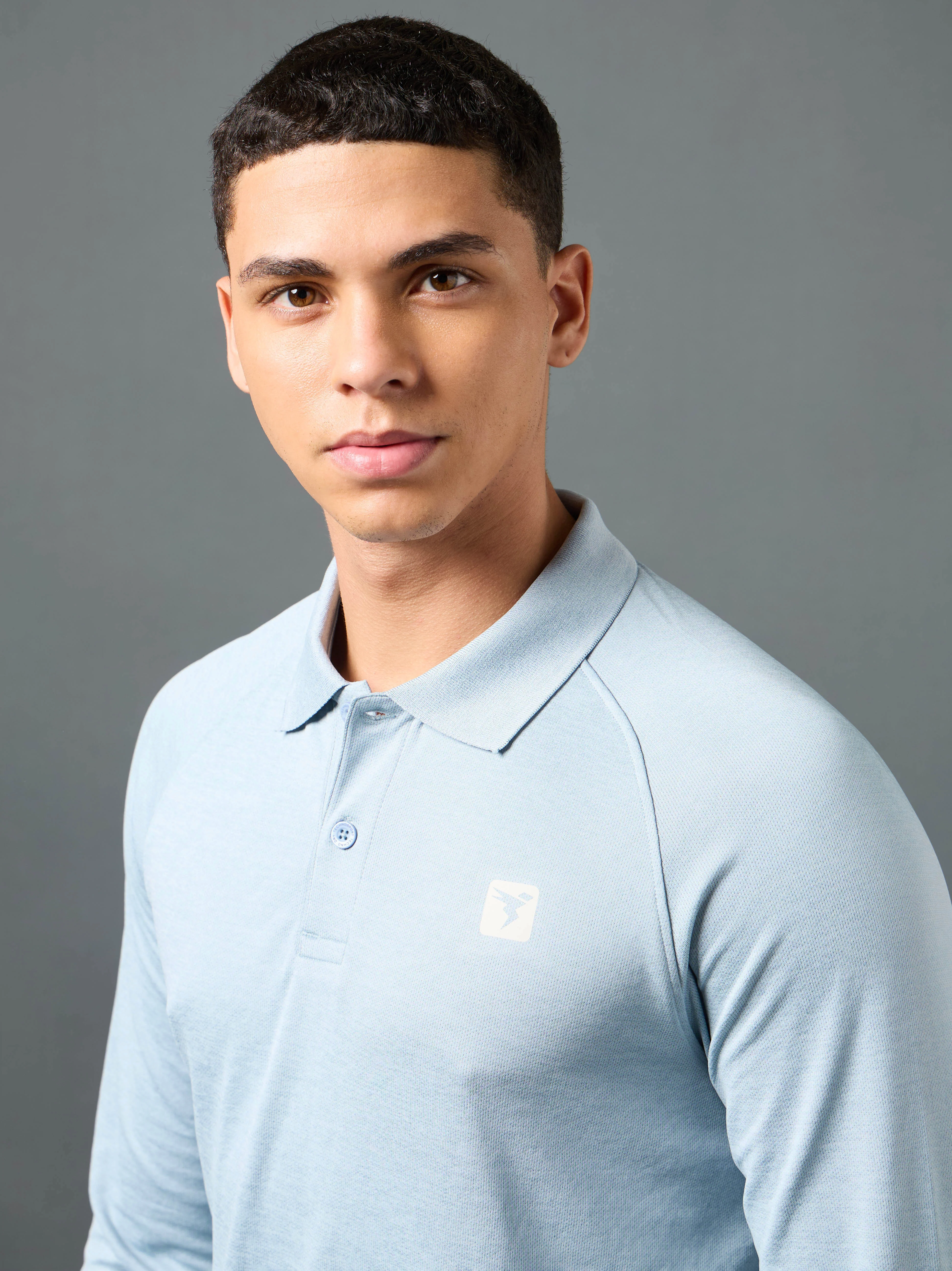 Men Solid Slim Fit Polo T-shirt with DOUBLE COOL - Image 6