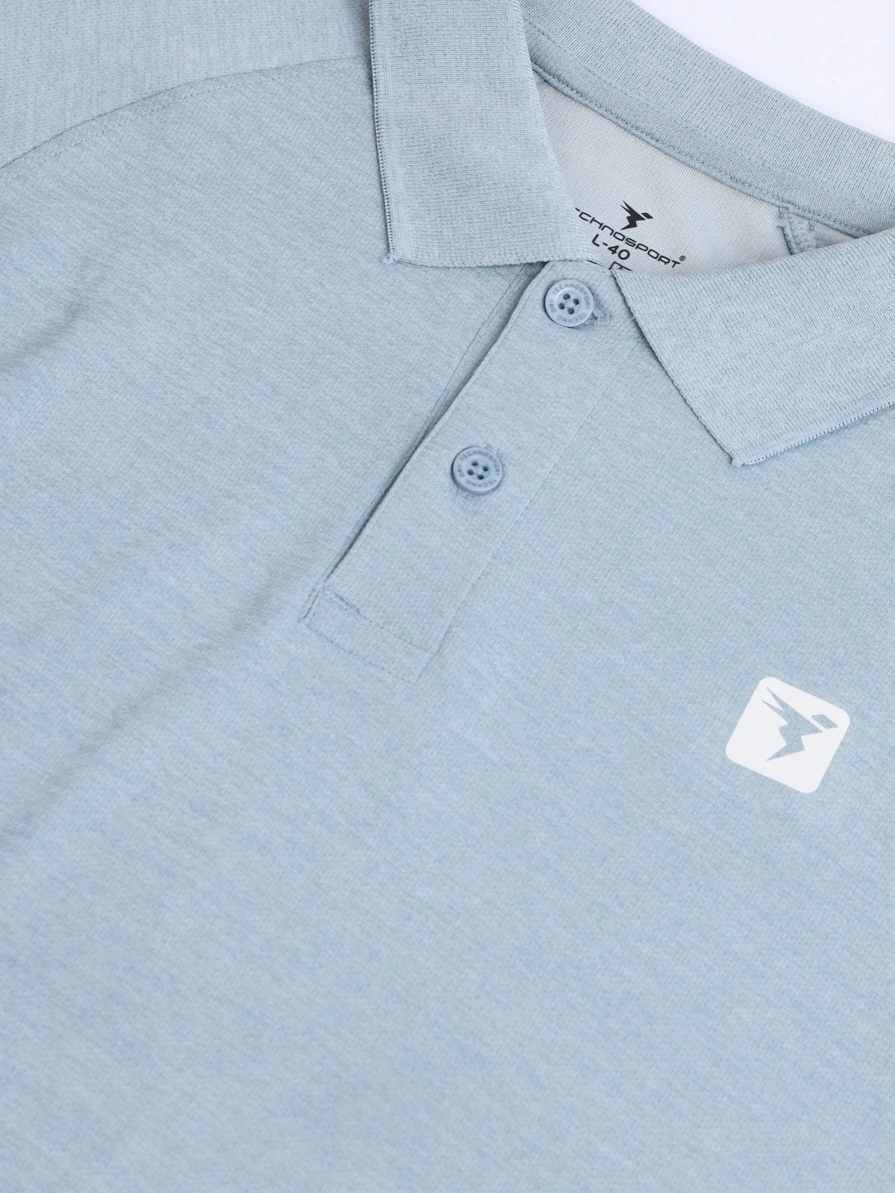 Men Solid Slim Fit Polo T-shirt with DOUBLE COOL - Image 7