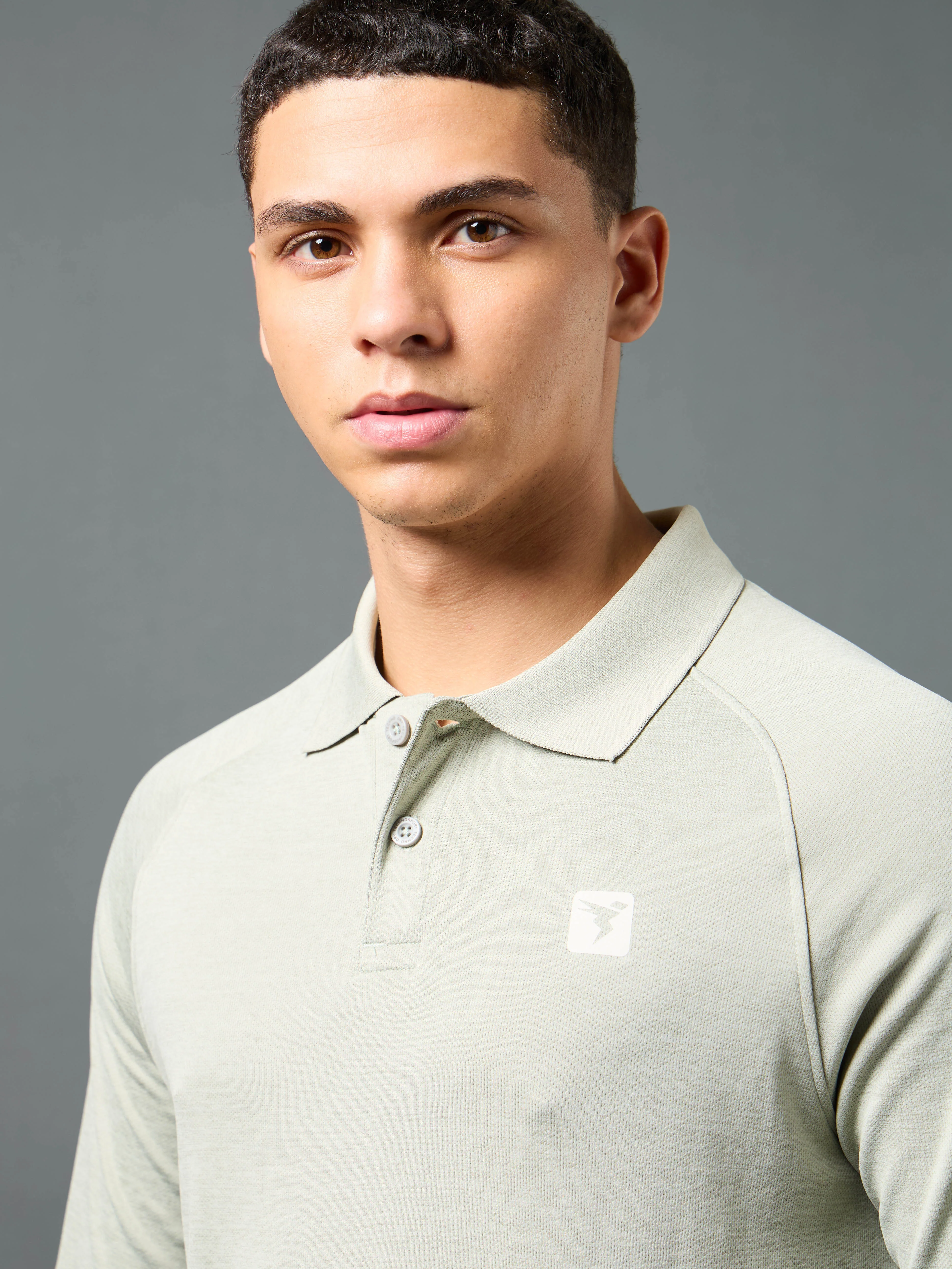 Men Solid Slim Fit Polo T-shirt with DOUBLE COOL - Image 6