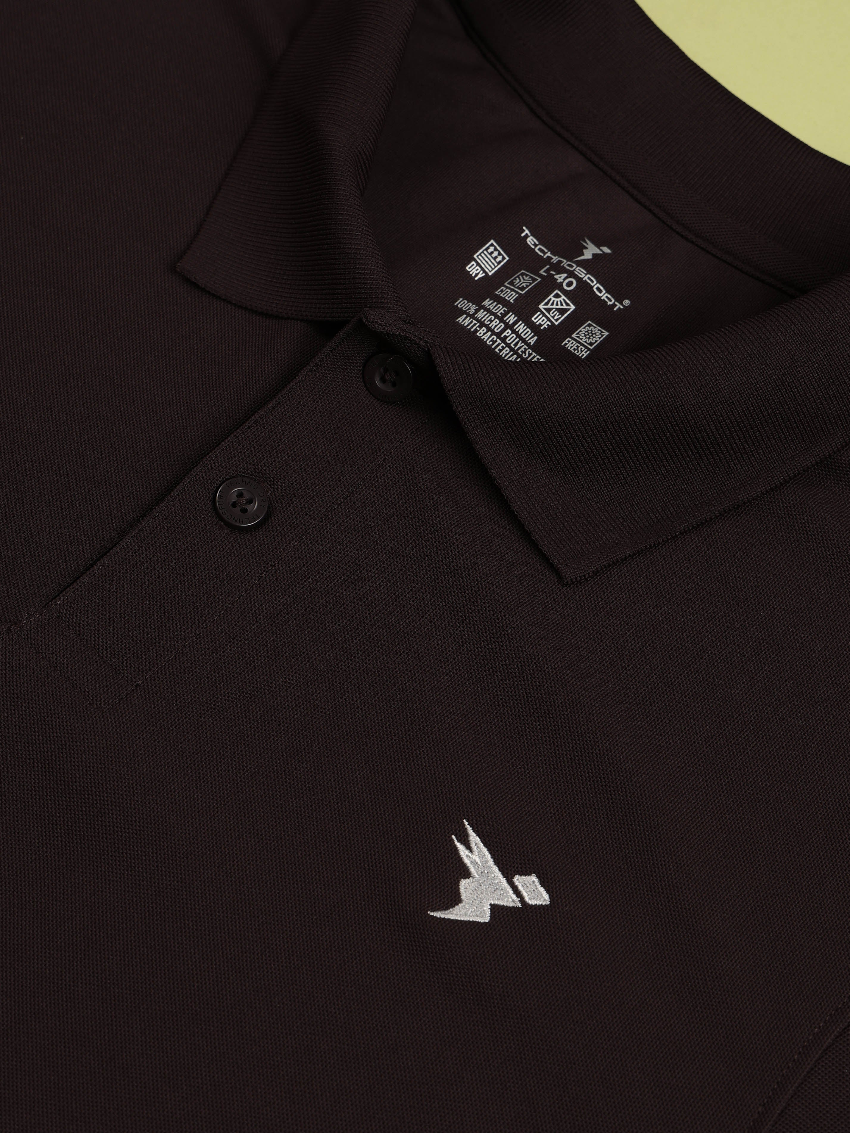 Men Solid Slim Fit Polo T-shirt with MATPIQ - Image 7