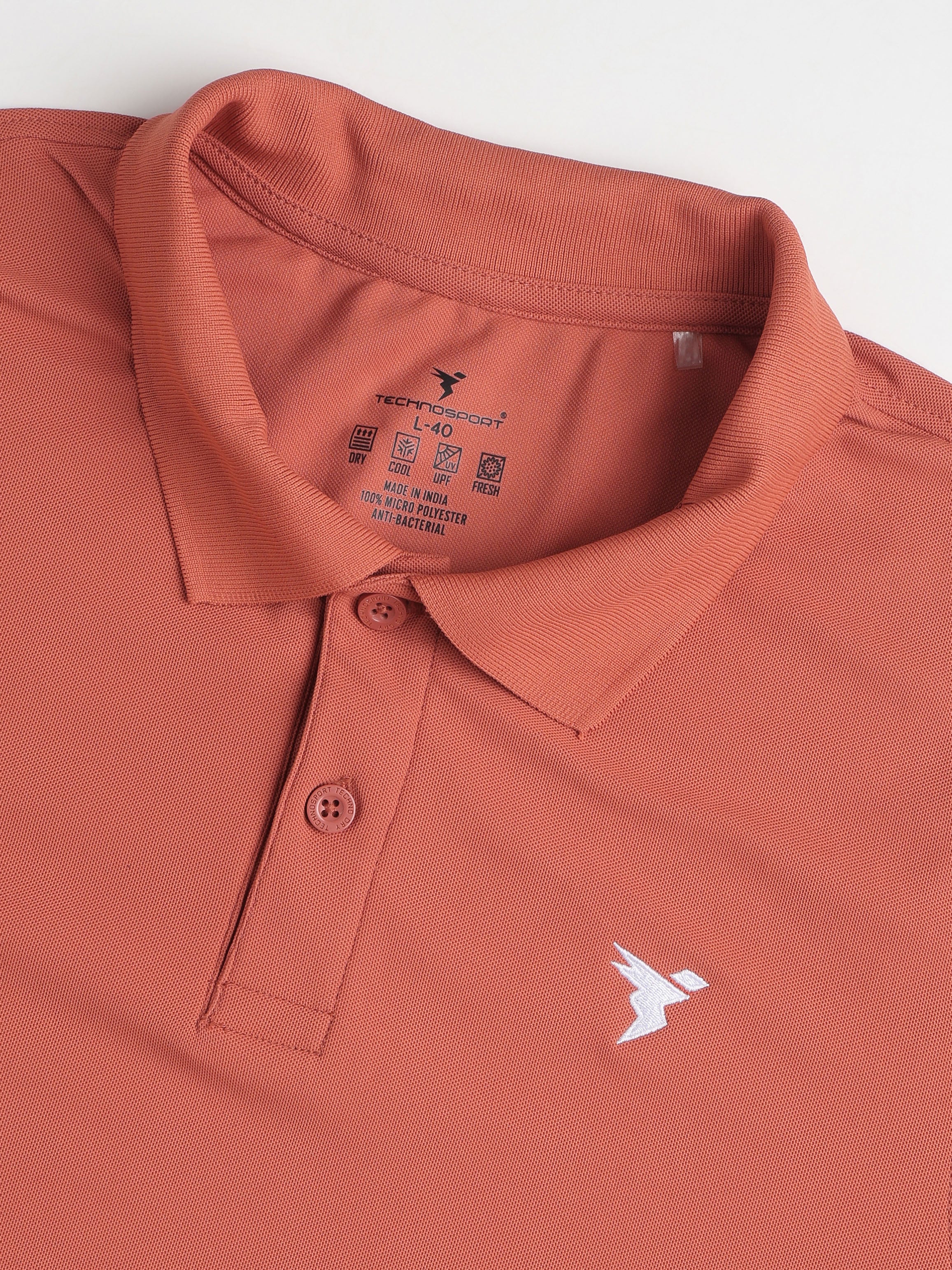 Men Solid Slim Fit Polo T-shirt with MATPIQ - Image 7