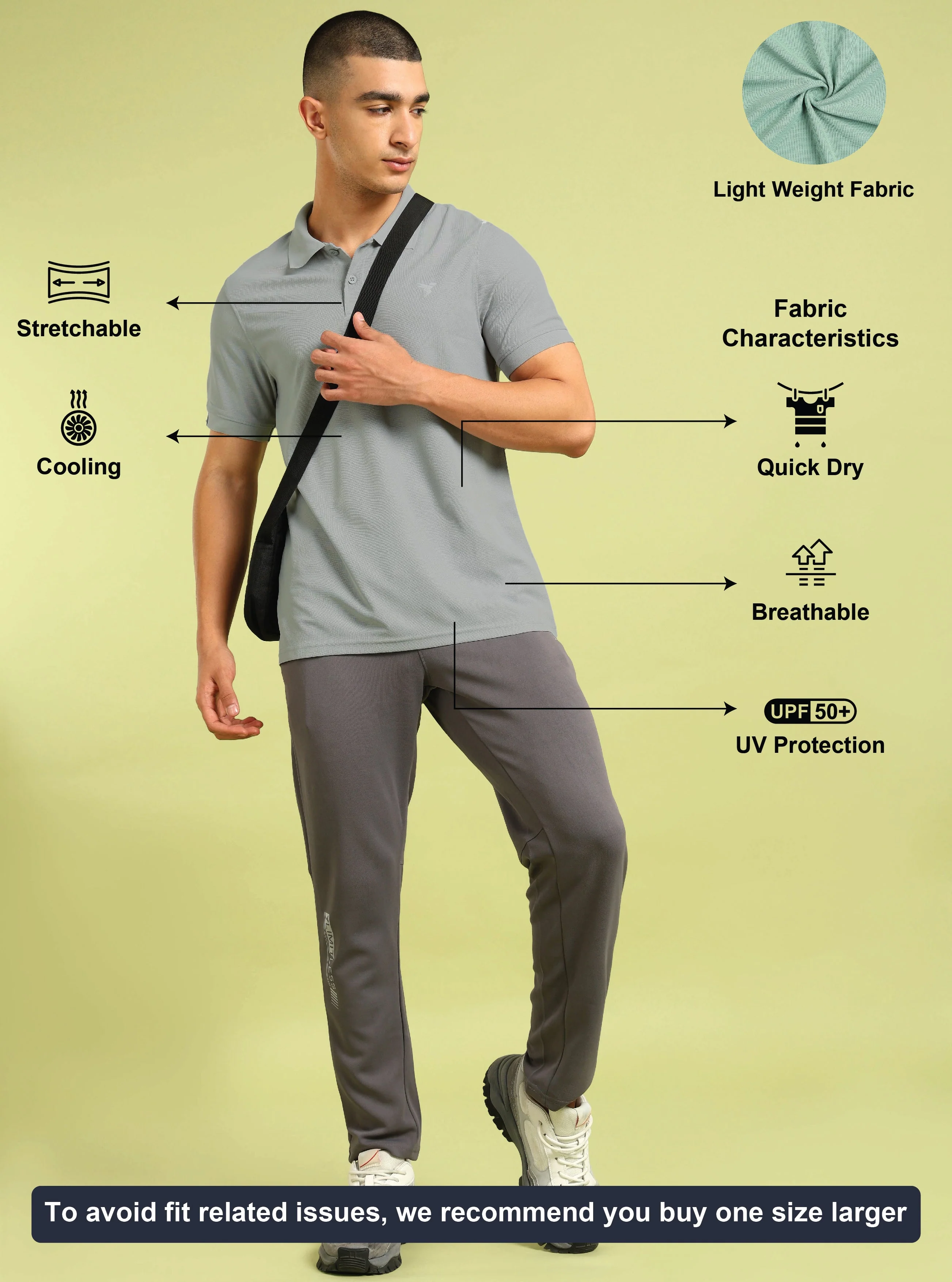 Men Solid Slim Fit Polo T-shirt with MATPIQ - Image 4