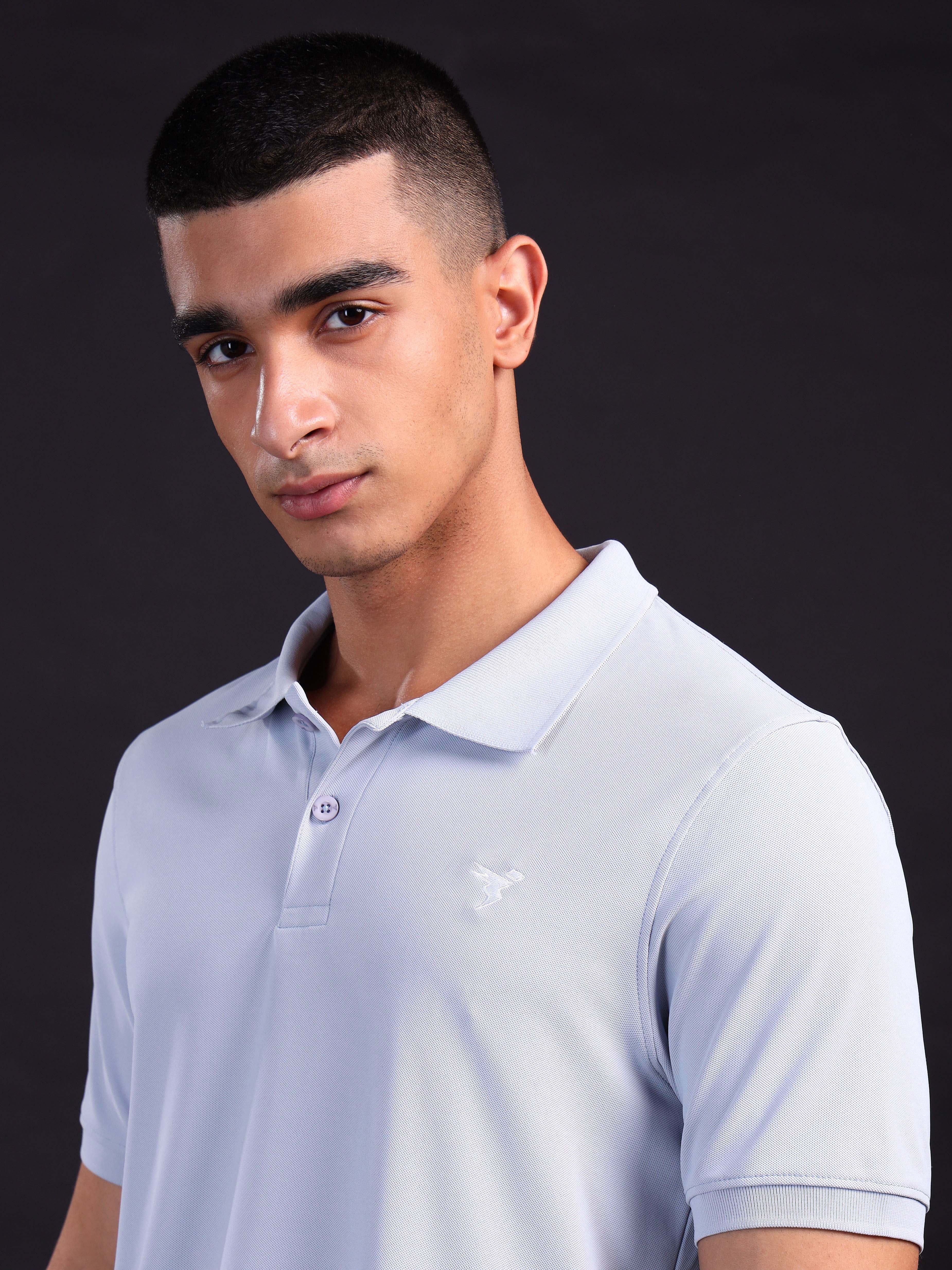 Men Solid Slim Fit Polo T-shirt with MATPIQ - Image 5