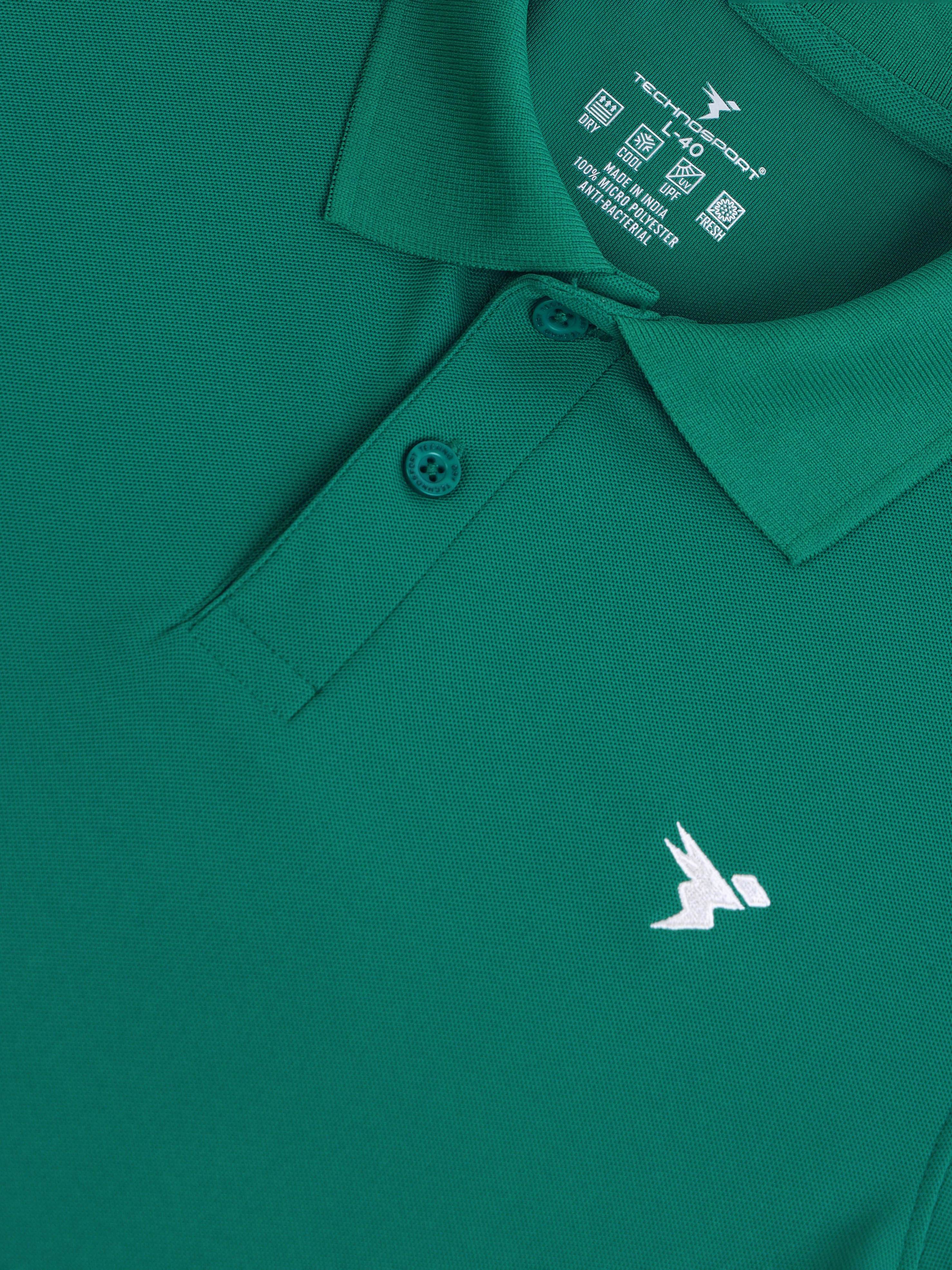 Men Solid Slim Fit Polo T-shirt with MATPIQ - Image 7