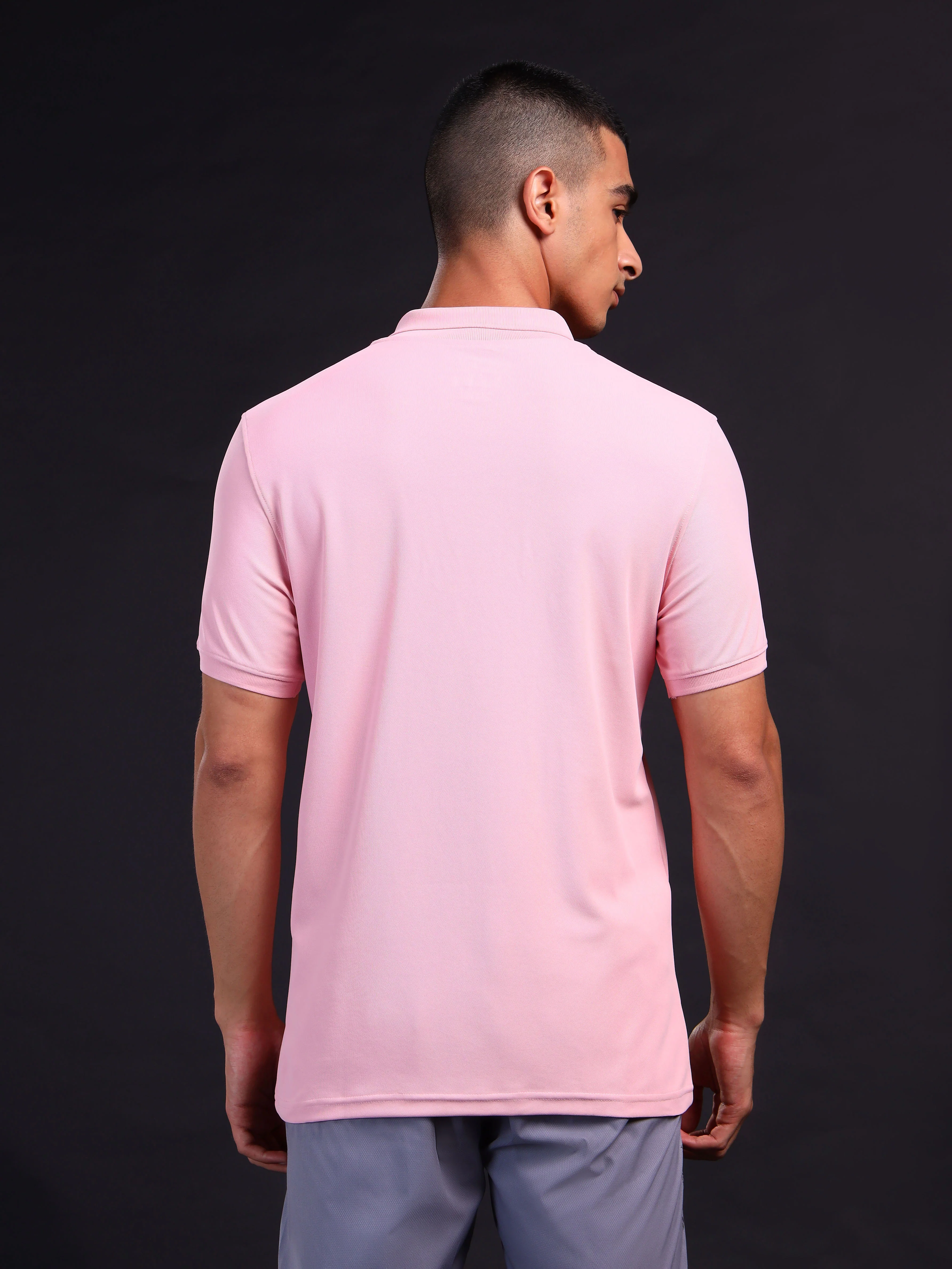 Men Solid Slim Fit Polo T-shirt with MATPIQ - Image 2