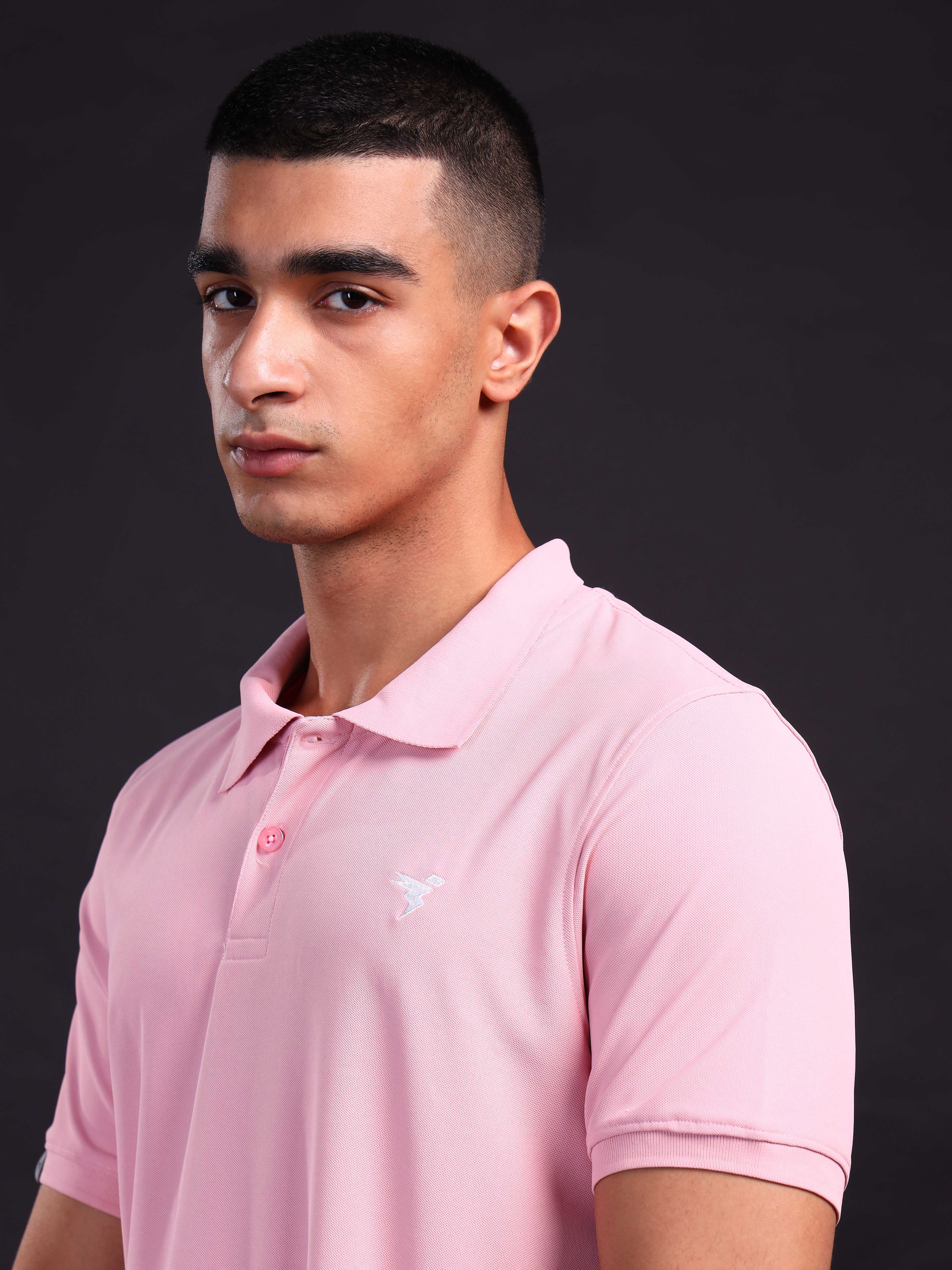 Men Solid Slim Fit Polo T-shirt with MATPIQ - Image 5