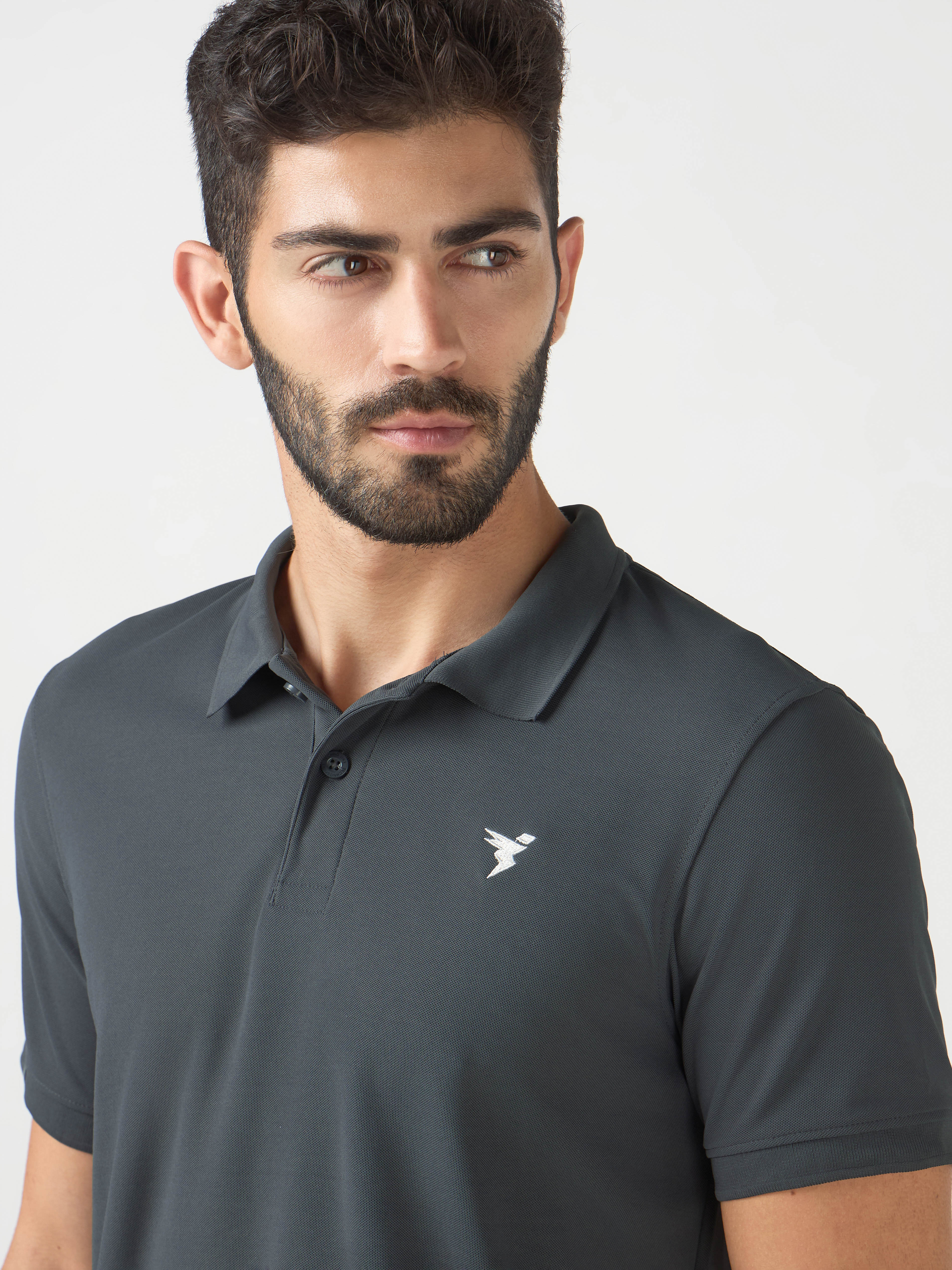 Men Solid Slim Fit Polo T-shirt with MATPIQ - Image 5