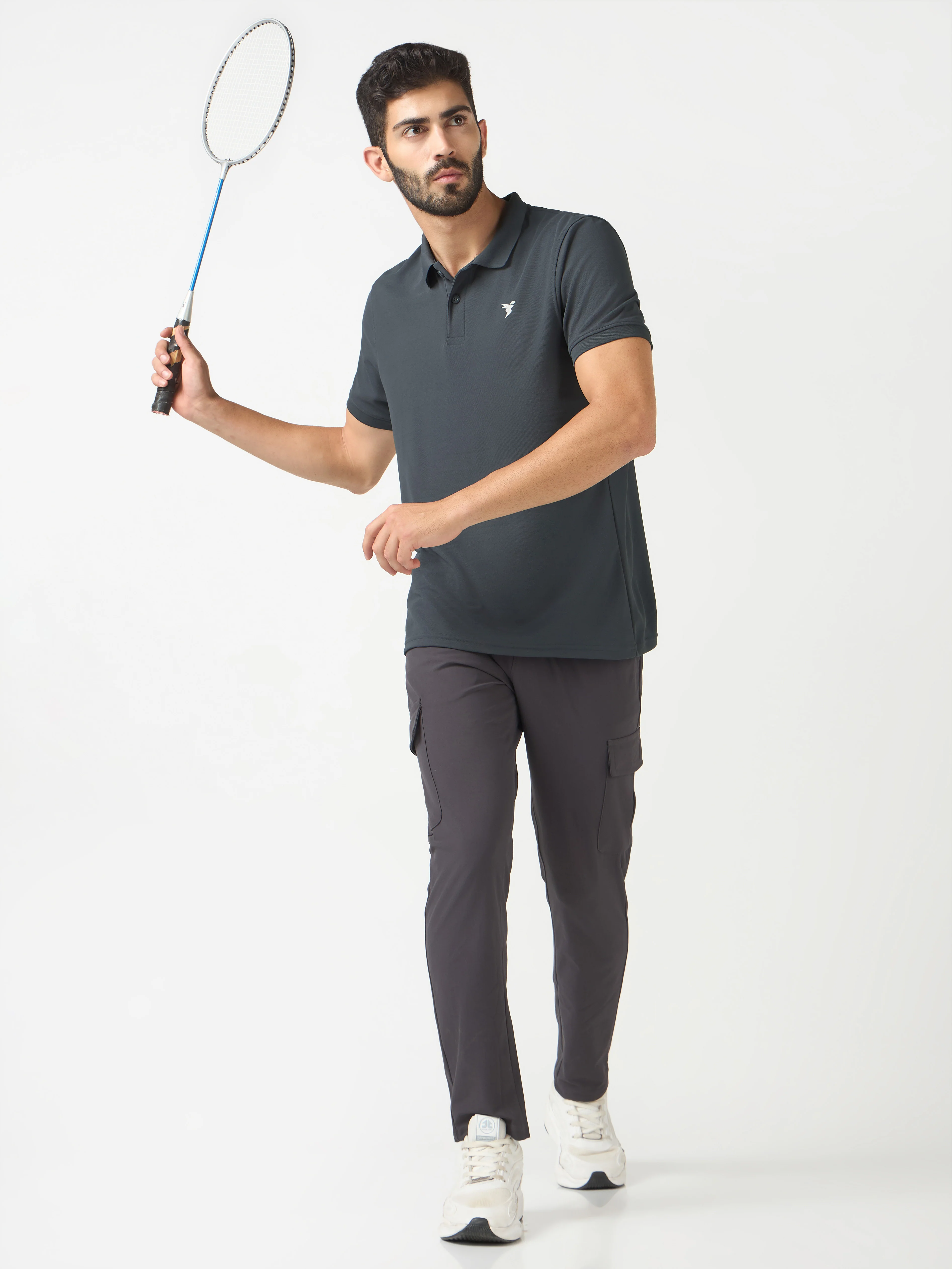 Men Solid Slim Fit Polo T-shirt with MATPIQ - Image 6