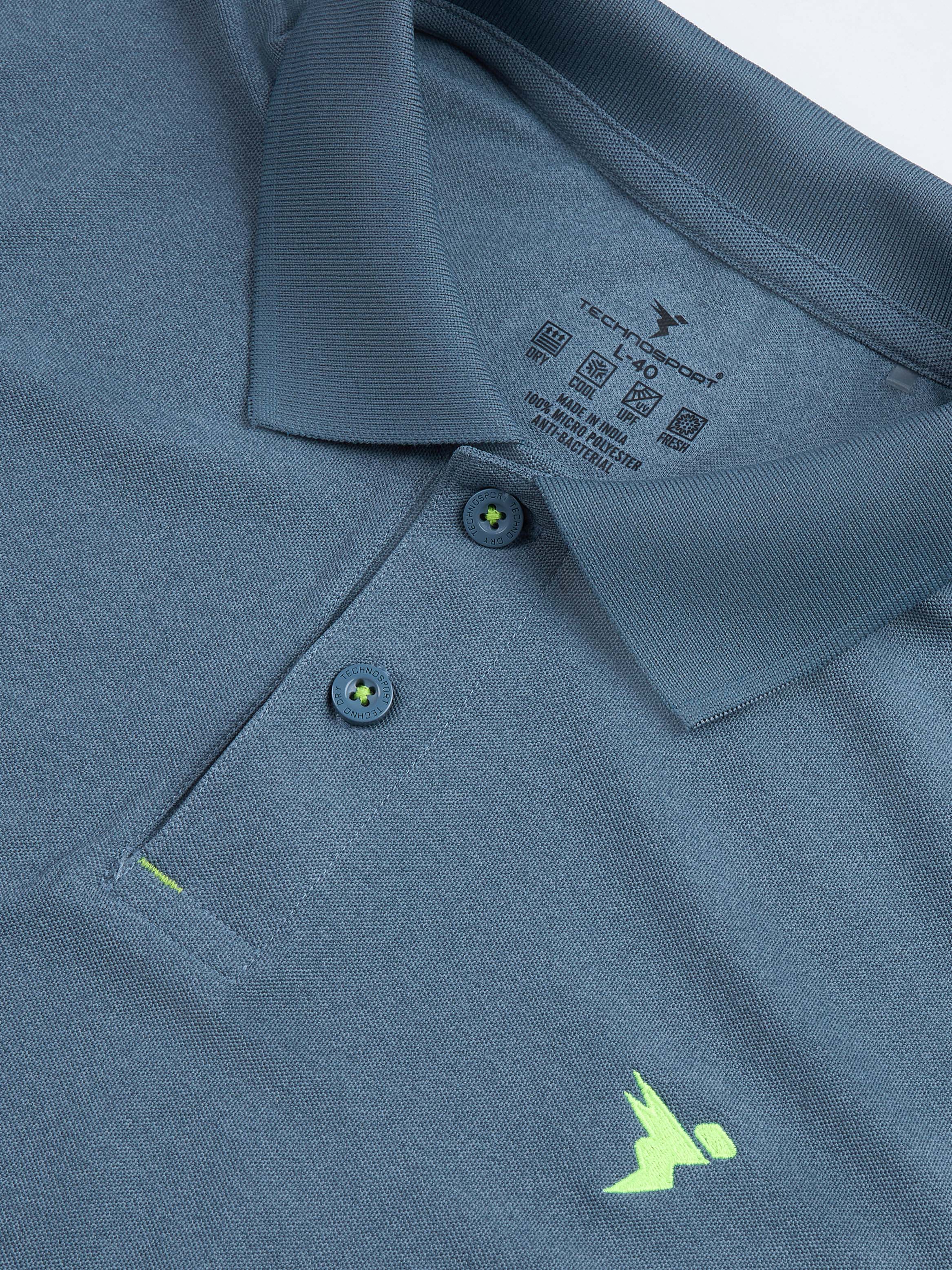 Men Solid Slim Fit Polo T-shirt with MATPIQ - Image 7