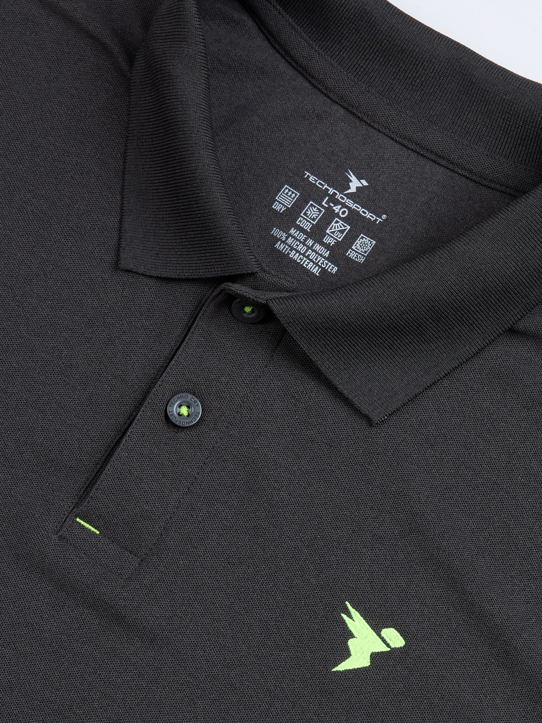 Men Solid Slim Fit Polo T-shirt with MATPIQ - Image 7