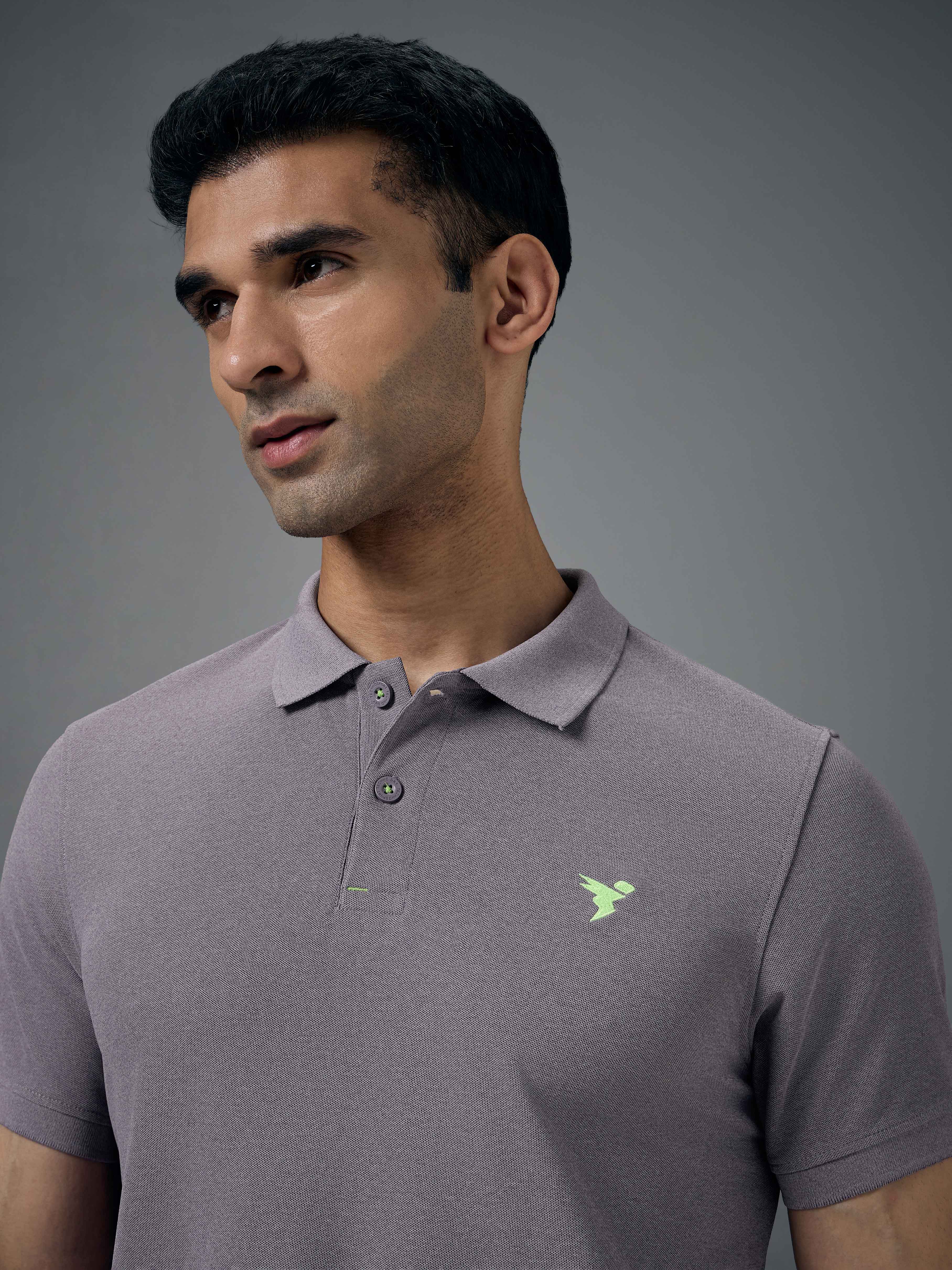 Men Solid Slim Fit Polo T-shirt with MATPIQ - Image 6