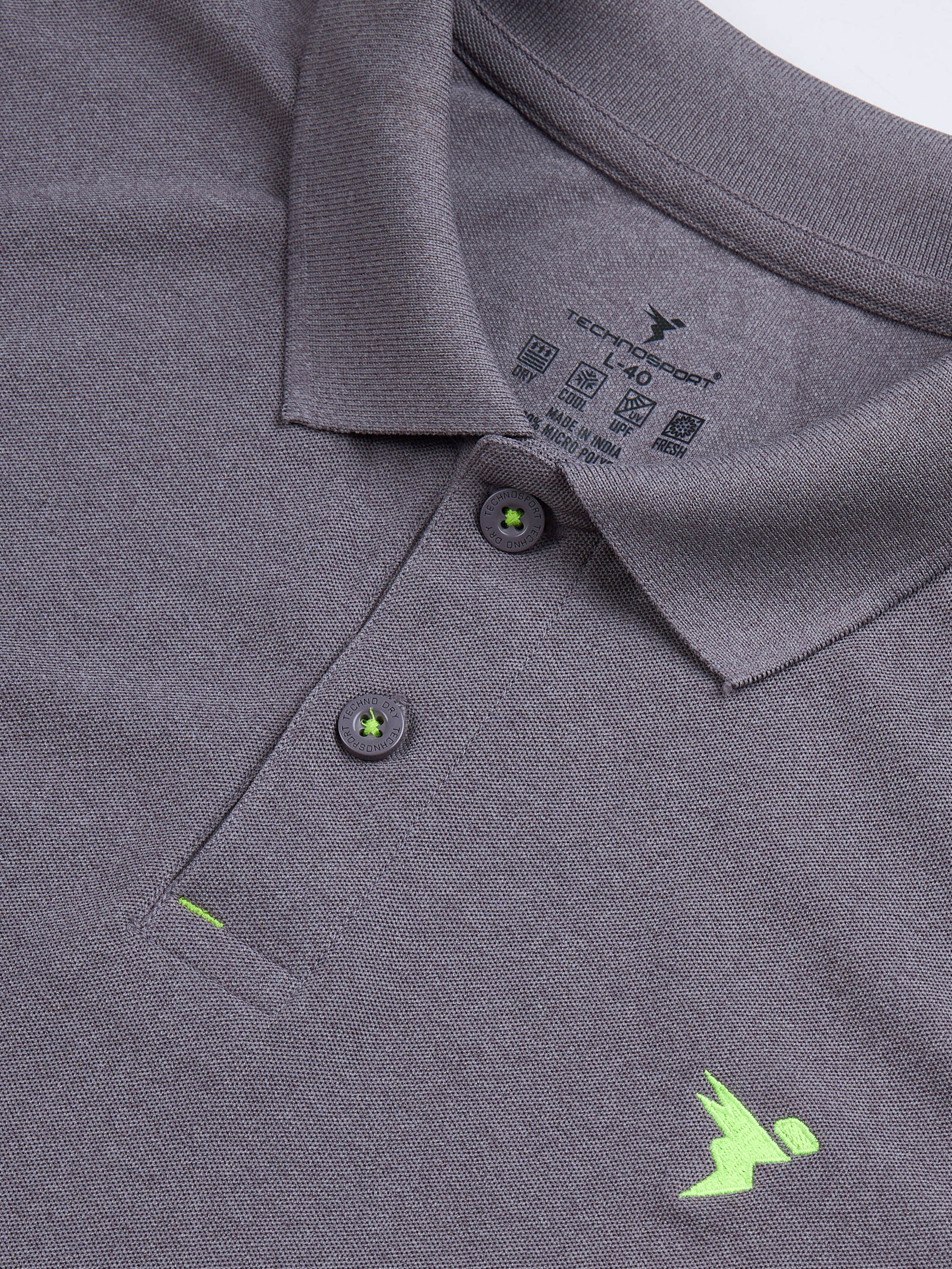 Men Solid Slim Fit Polo T-shirt with MATPIQ - Image 7