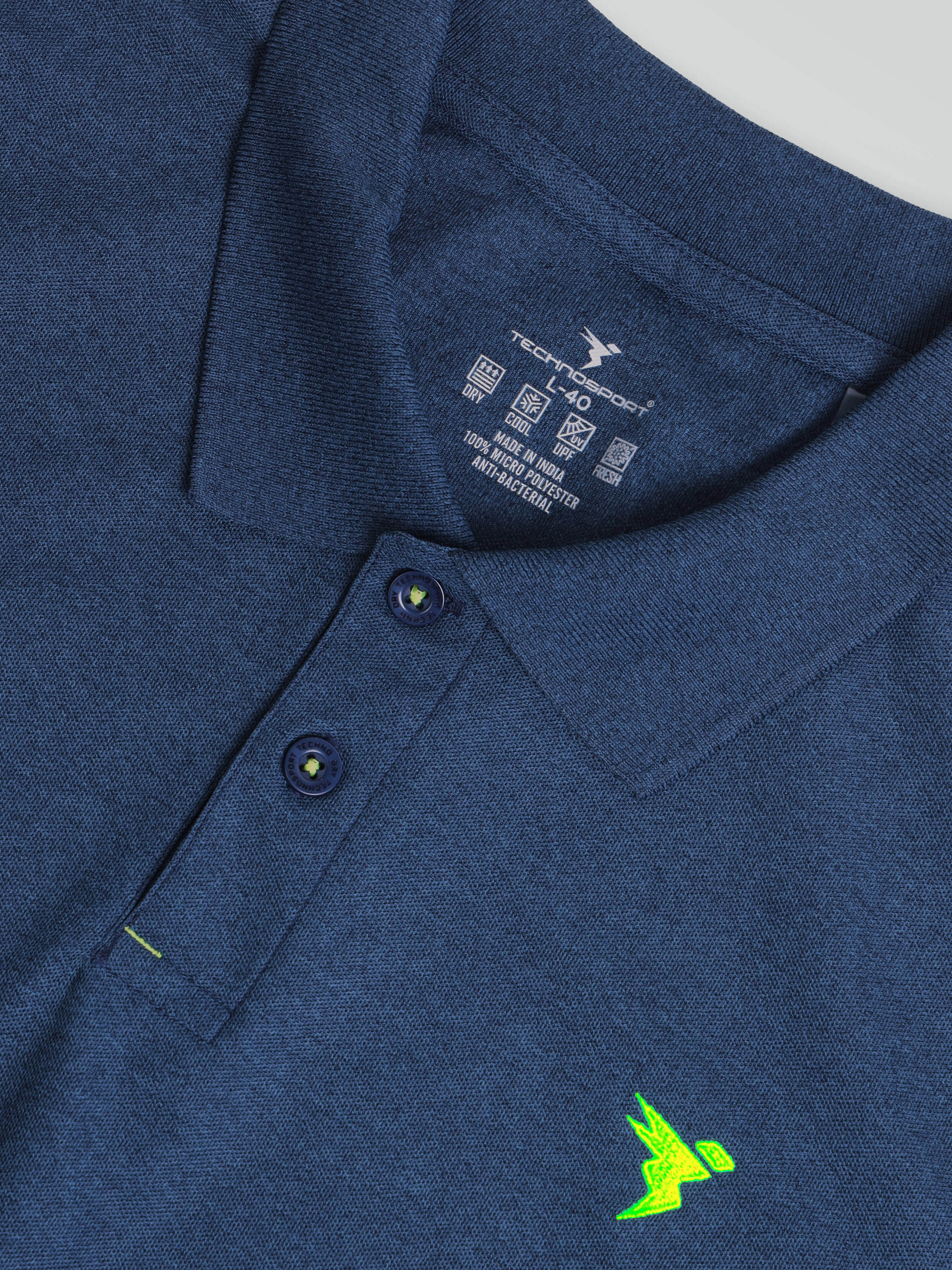 Men Solid Slim Fit Polo T-shirt with MATPIQ - Image 5