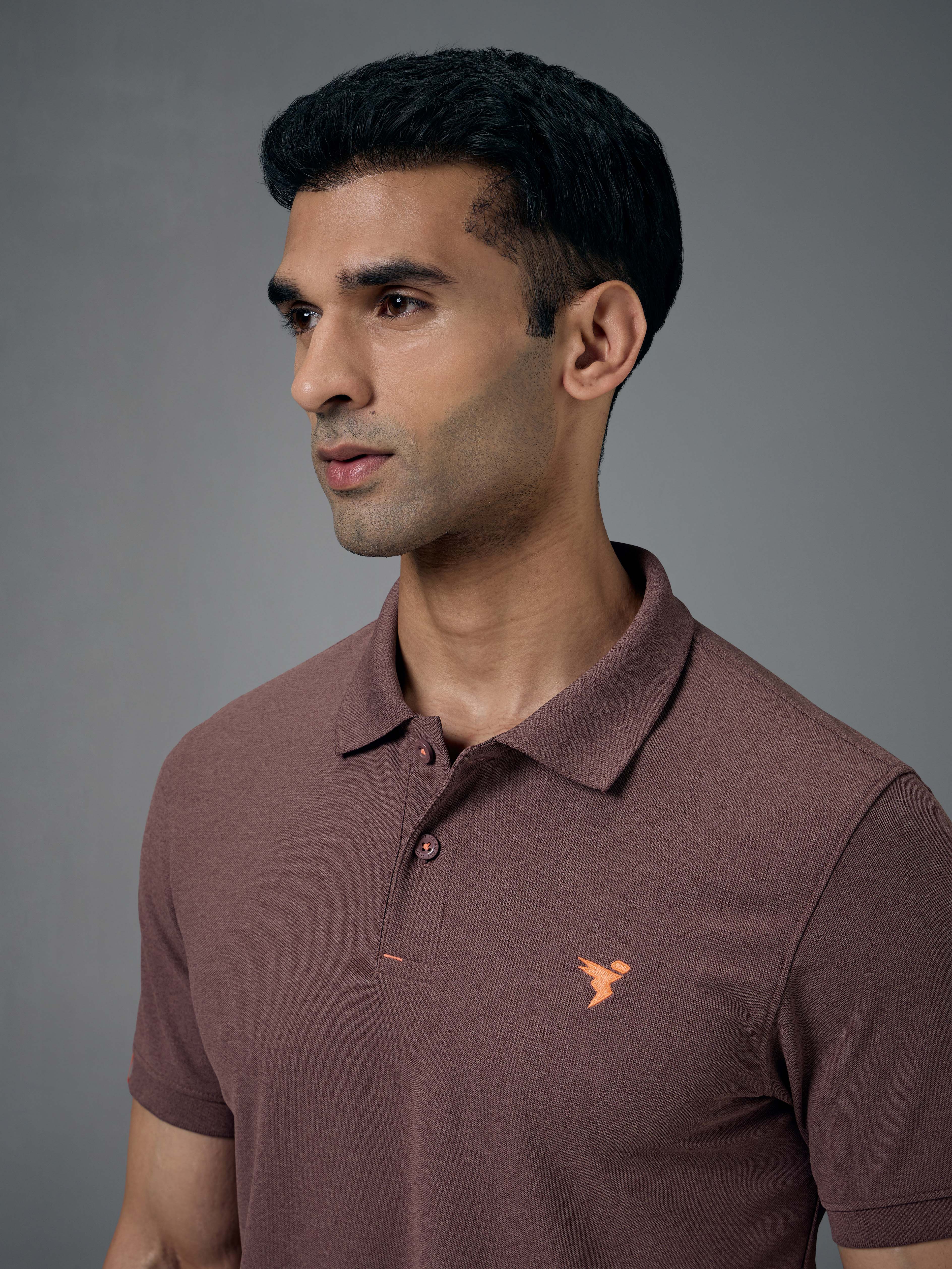 Men Solid Slim Fit Polo T-shirt with MATPIQ - Image 6