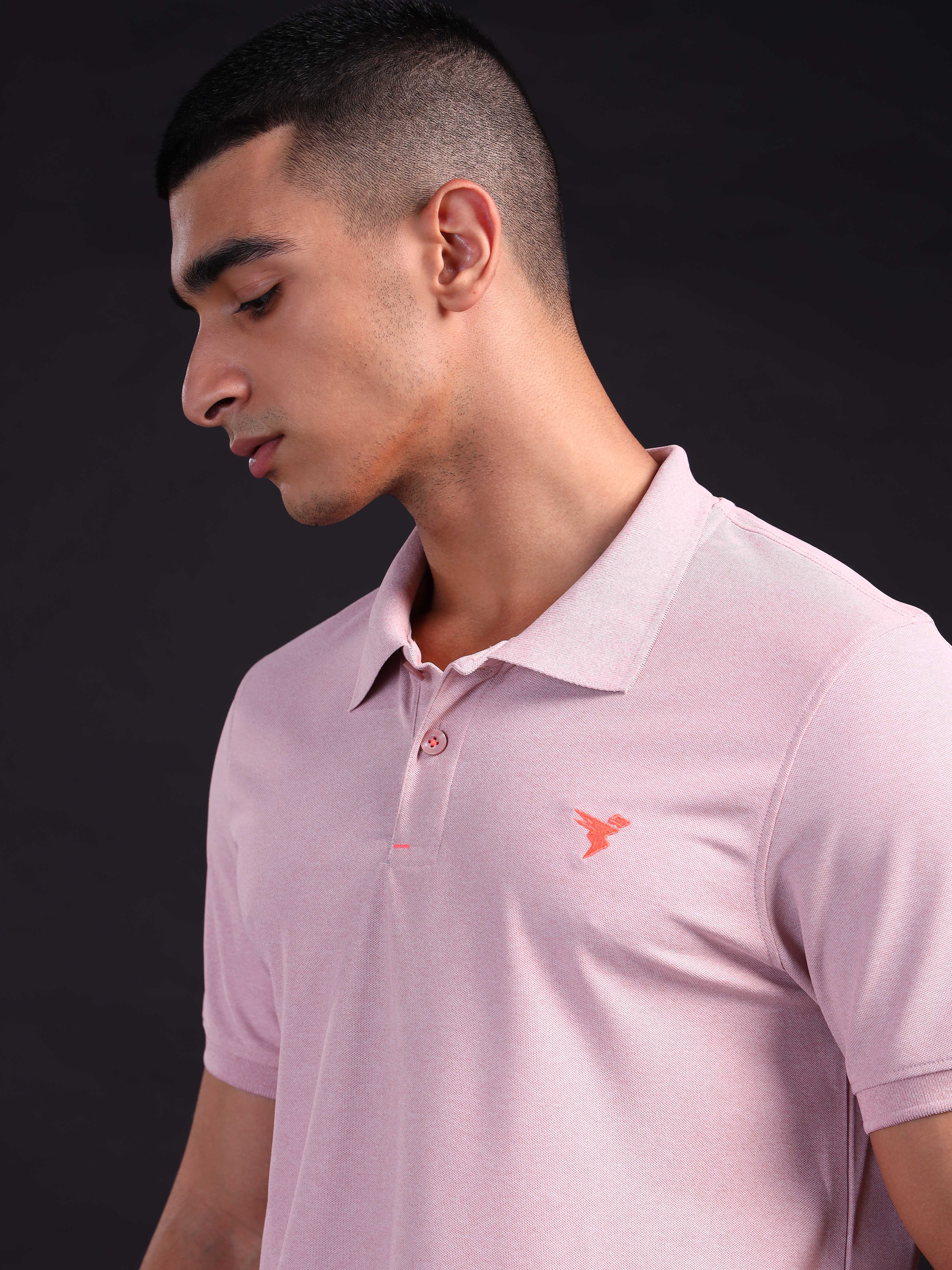 Men Solid Slim Fit Polo T-shirt with MATPIQ - Image 5