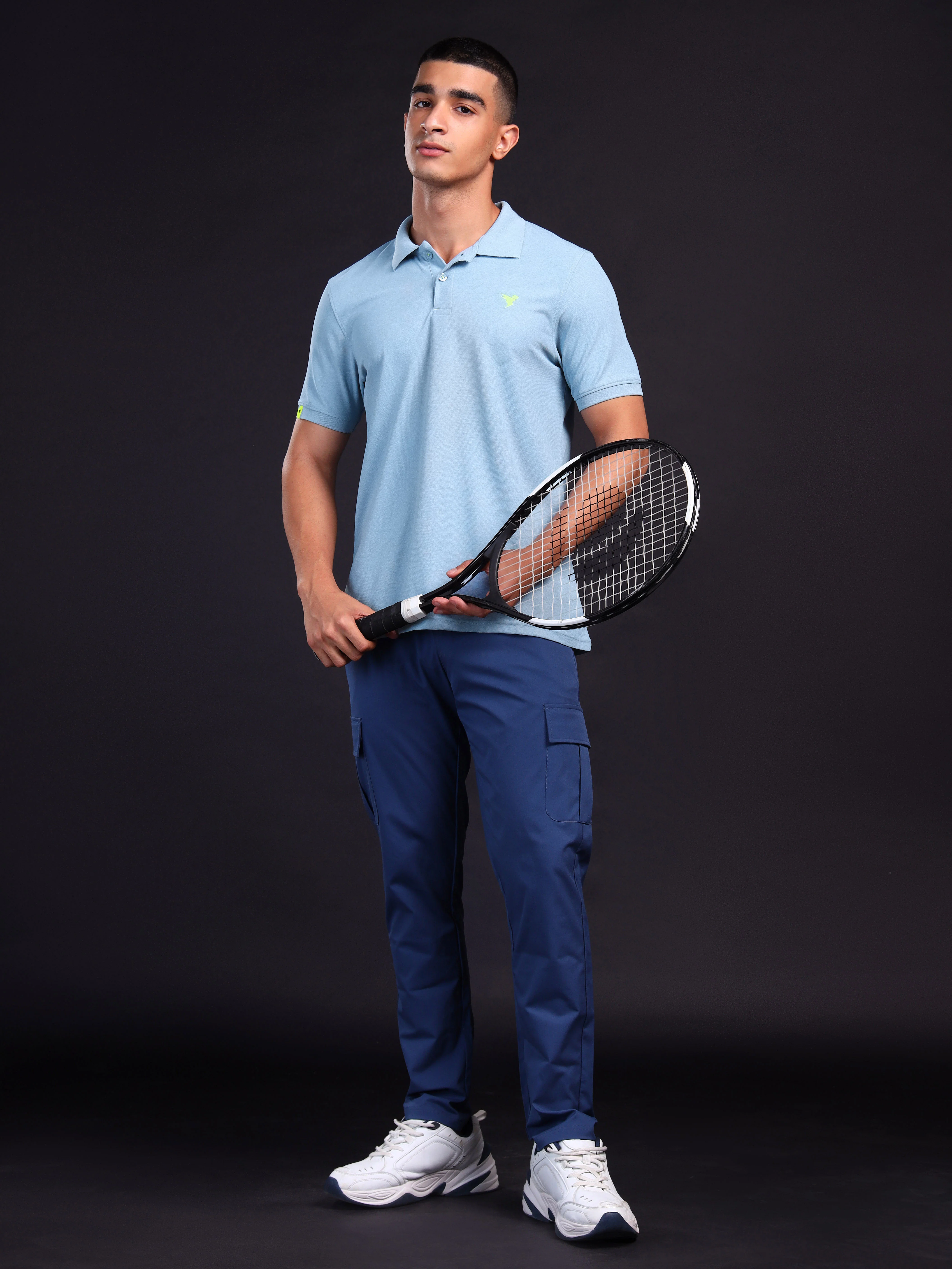 Men Solid Slim Fit Polo T-shirt with MATPIQ - Image 5