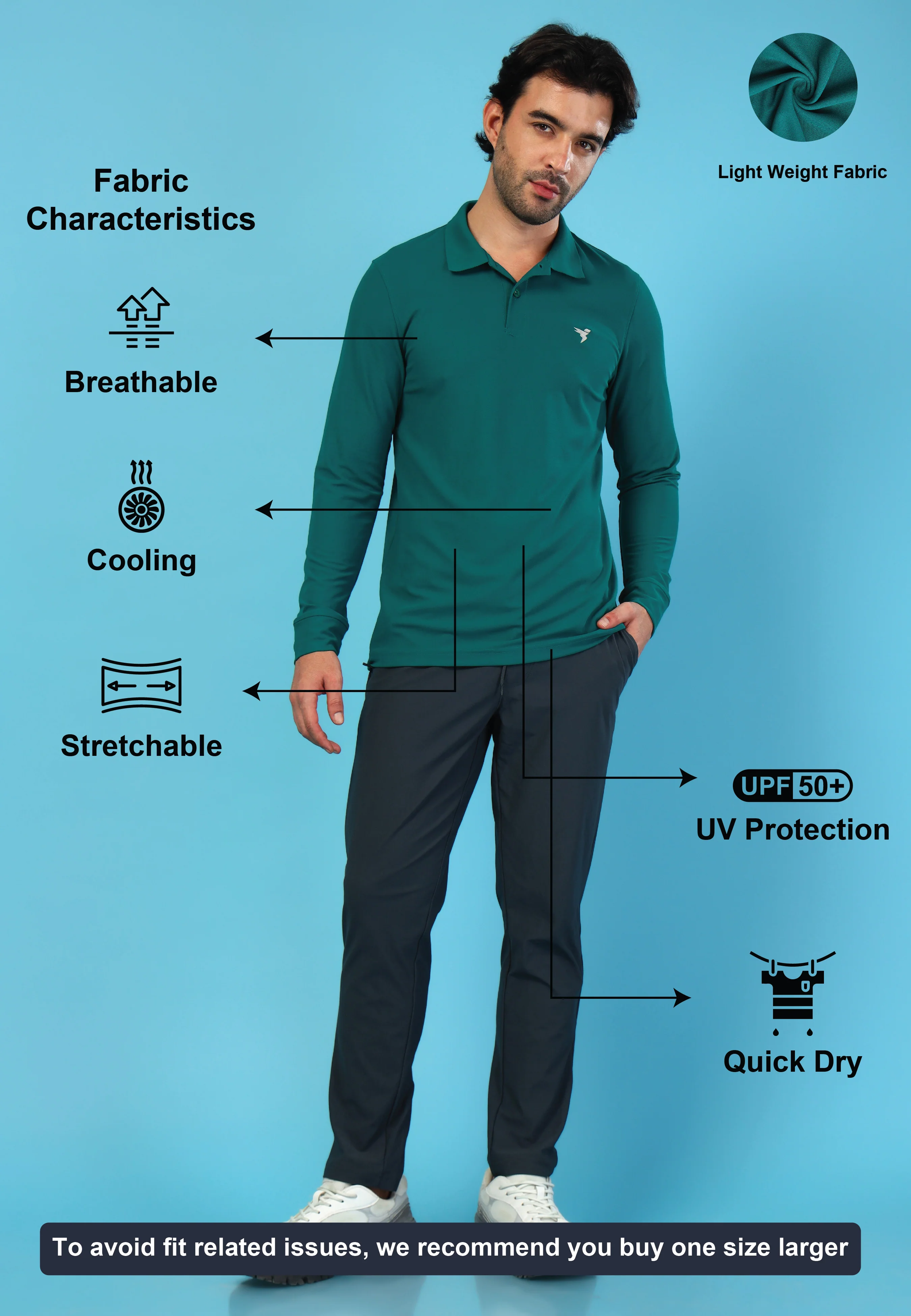 Men Solid Slim Fit Polo T-shirt with MATPIQ - Image 4